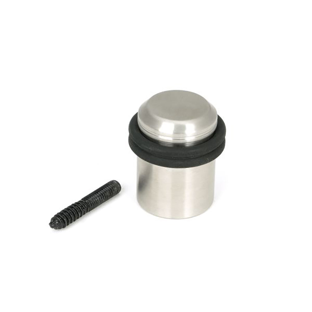 Stainless Steel Floor Mounted Door Stopper - Heavy Duty Satin Nickel Door Stop for Home & Office - Perfect for Hardwood Floors & Carpet Protection