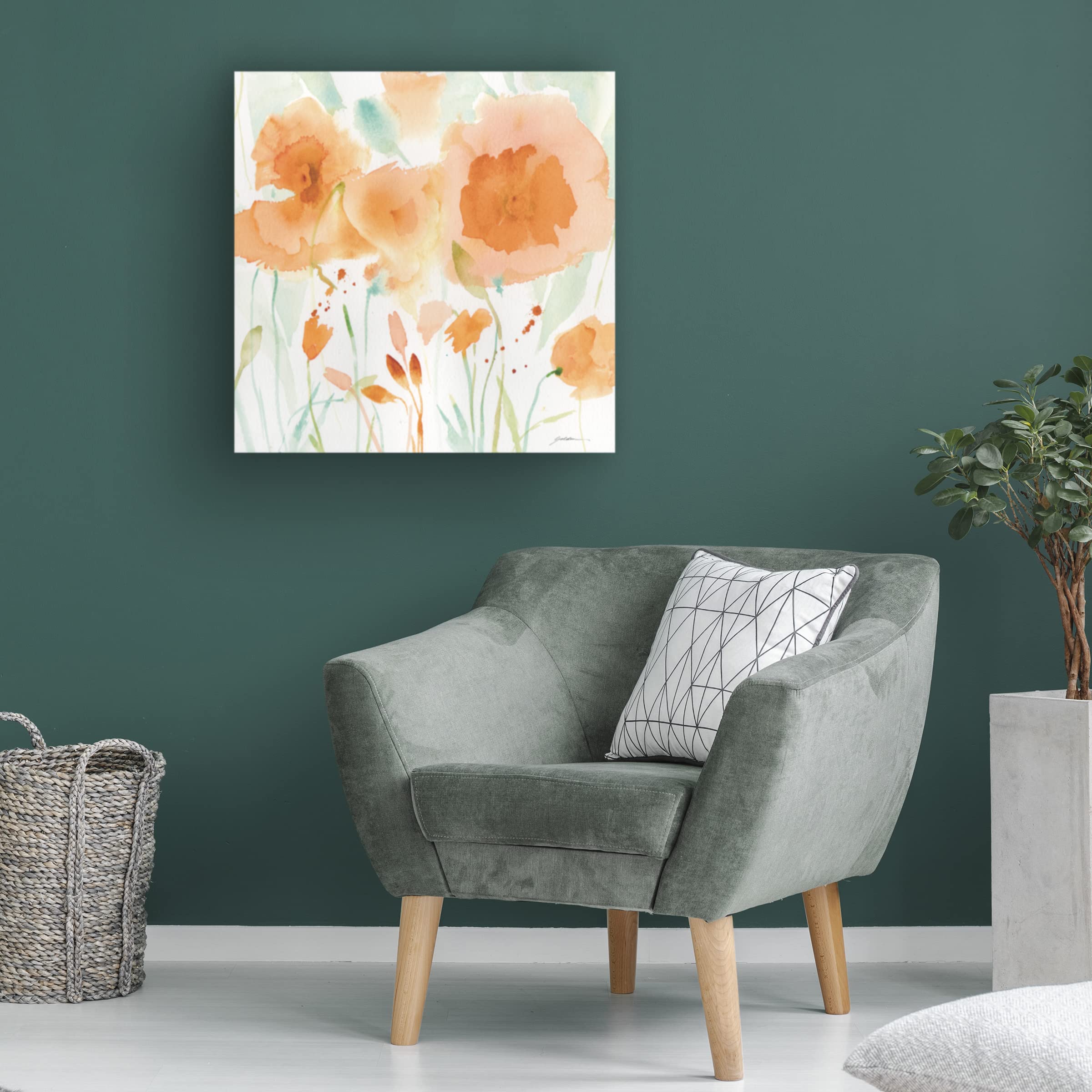 Trademark Fine Art 'Tropicana' Canvas Wall Art by Sheila Golden - Tropical Beach Painting for Living Room, Bedroom & Office Decor