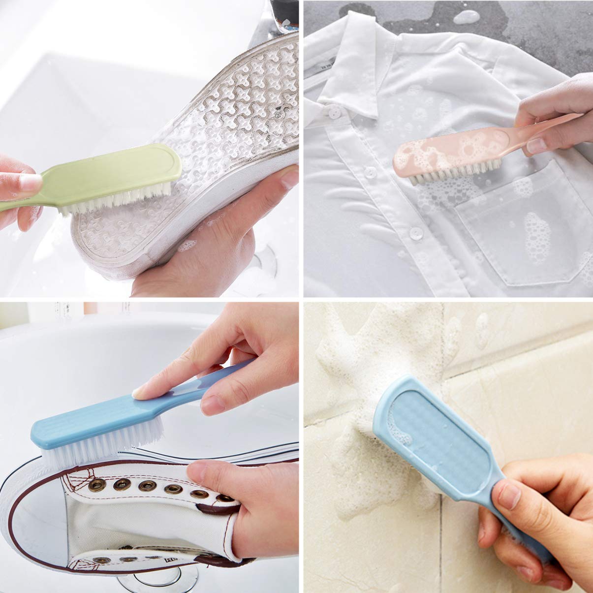 3 Pack Nail Cleaning Brush Set - Durable Handle Grip for Fingernails & Toes | Professional Manicure Pedicure Tool for Home & Salon Use | Perfect for Deep Cleaning, Hygiene & Nail Care Routine