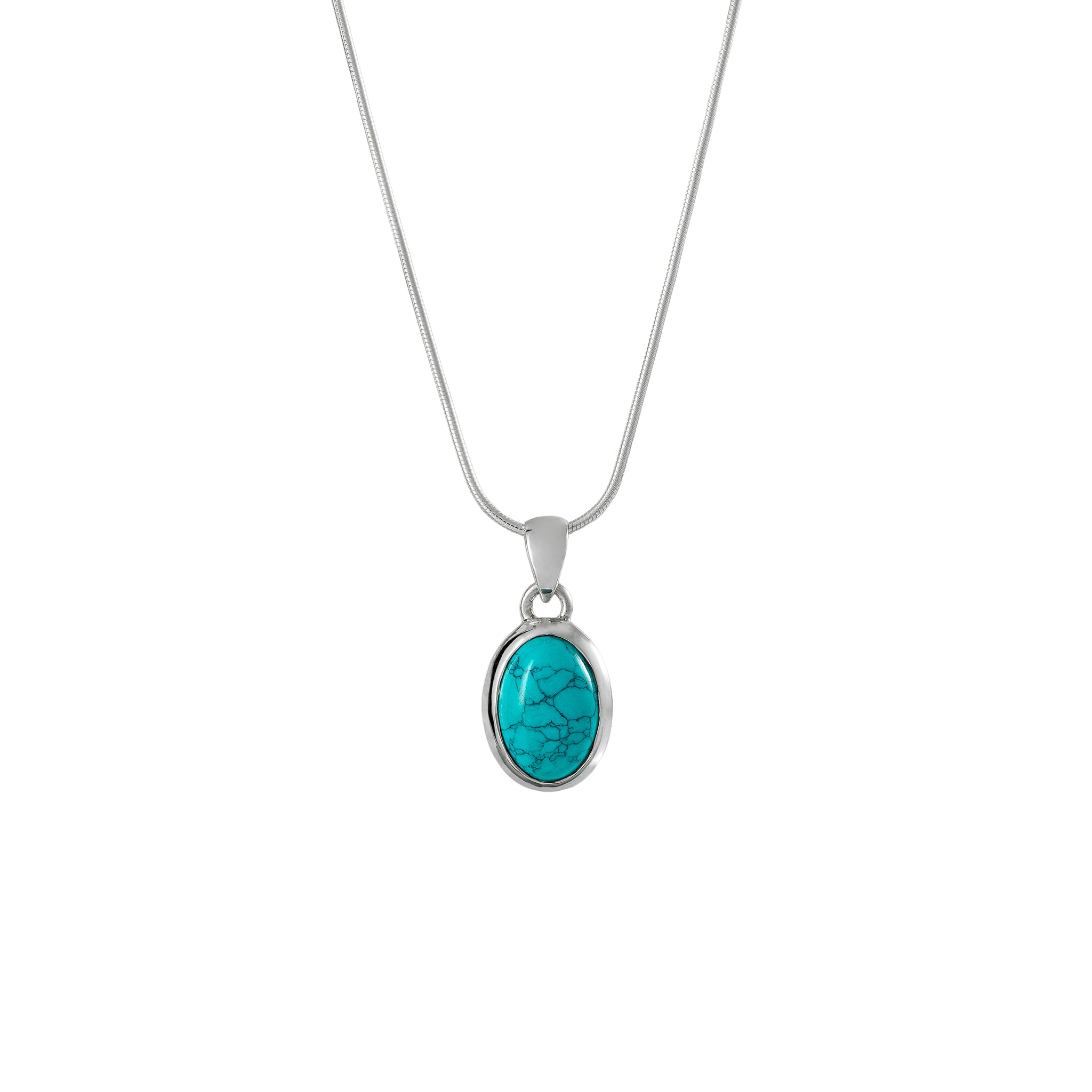 Small Turquoise Pendant Necklace - Handcrafted Gemstone Jewelry for Women - Perfect for Casual Wear, Boho Style & Gift Giving