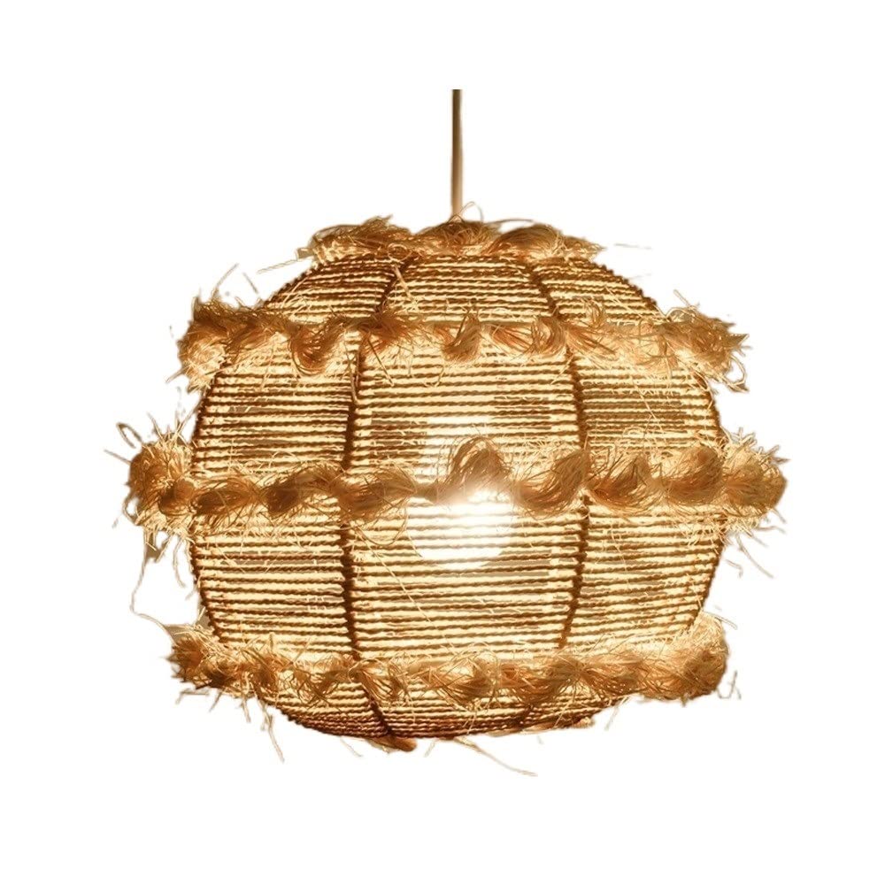 Handmade Bamboo Woven Pendant Light Fixture - Adjustable Wooden Chandelier with Hollow Design for Cafe, Restaurant & Country Home Decor | Modern Rustic Hanging Lamp for Dining Room, Kitchen Island & Patio Lighting