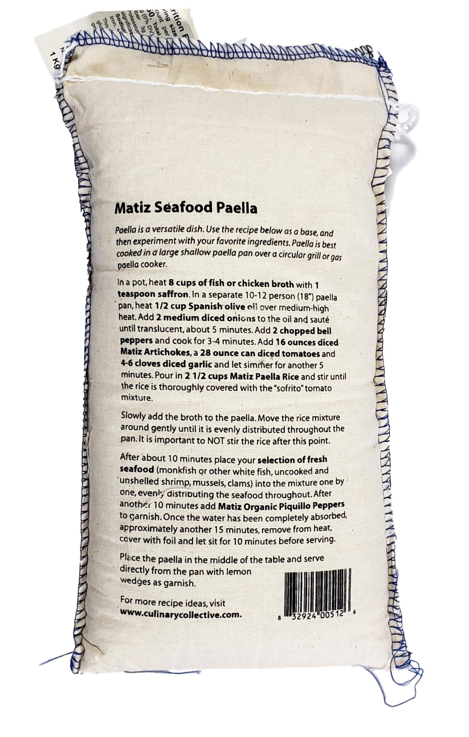Matiz España Bomba Paella Rice from Spain (2.2 lbs) - Authentic Spanish Short Grain Rice for Paella, Risotto & Arroz Negro | Gluten Free, Natural & Firm Texture | Perfect for Home Cooking, Spanish Cuisine & Gourmet Meals (2 Bags)