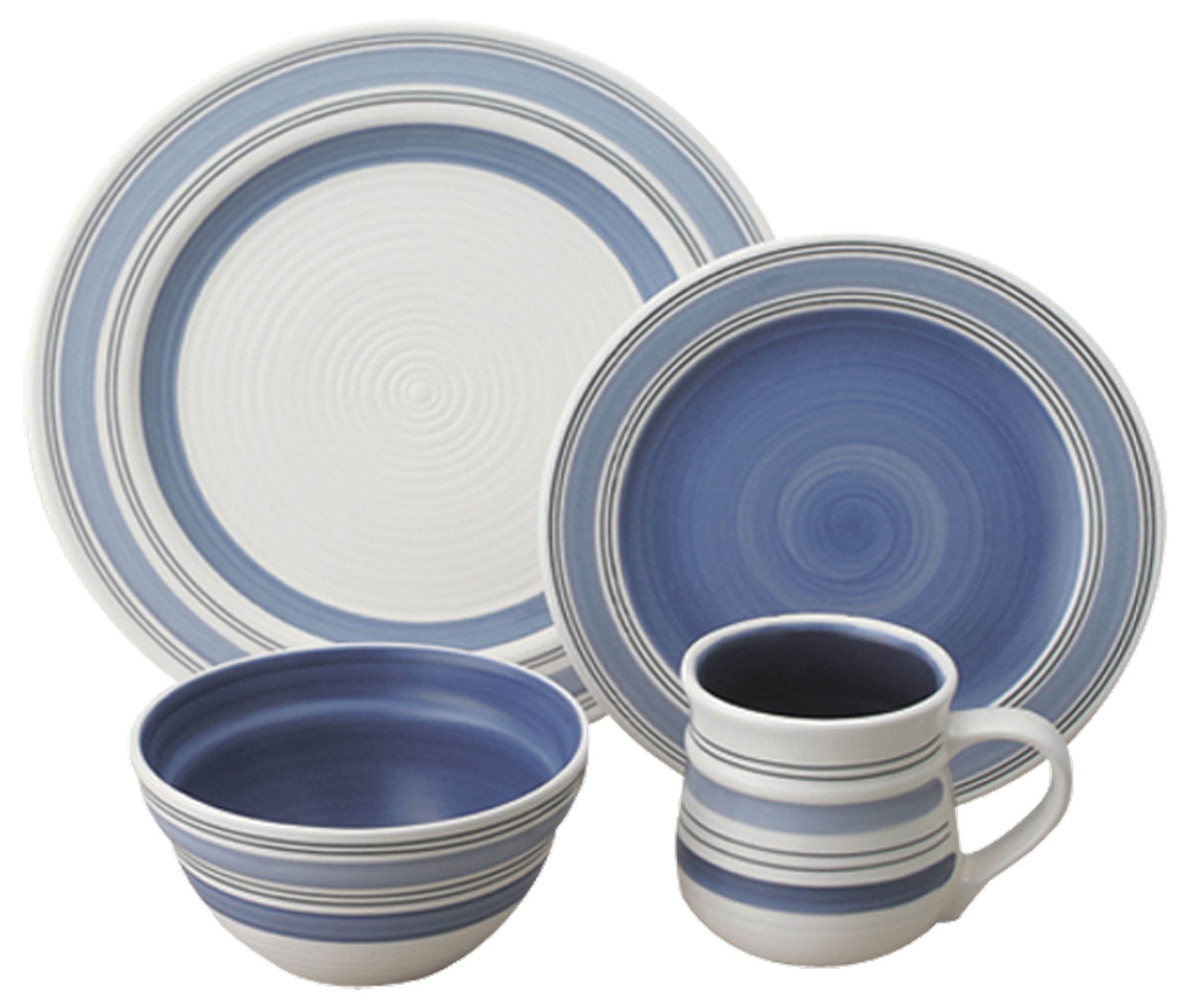 Pfaltzgraff Rio 16-Piece Dinnerware Set for 4 - Stoneware Plates, Bowls & Mugs - Elegant Dinnerware for Family Meals, Dinner Parties & Everyday Use