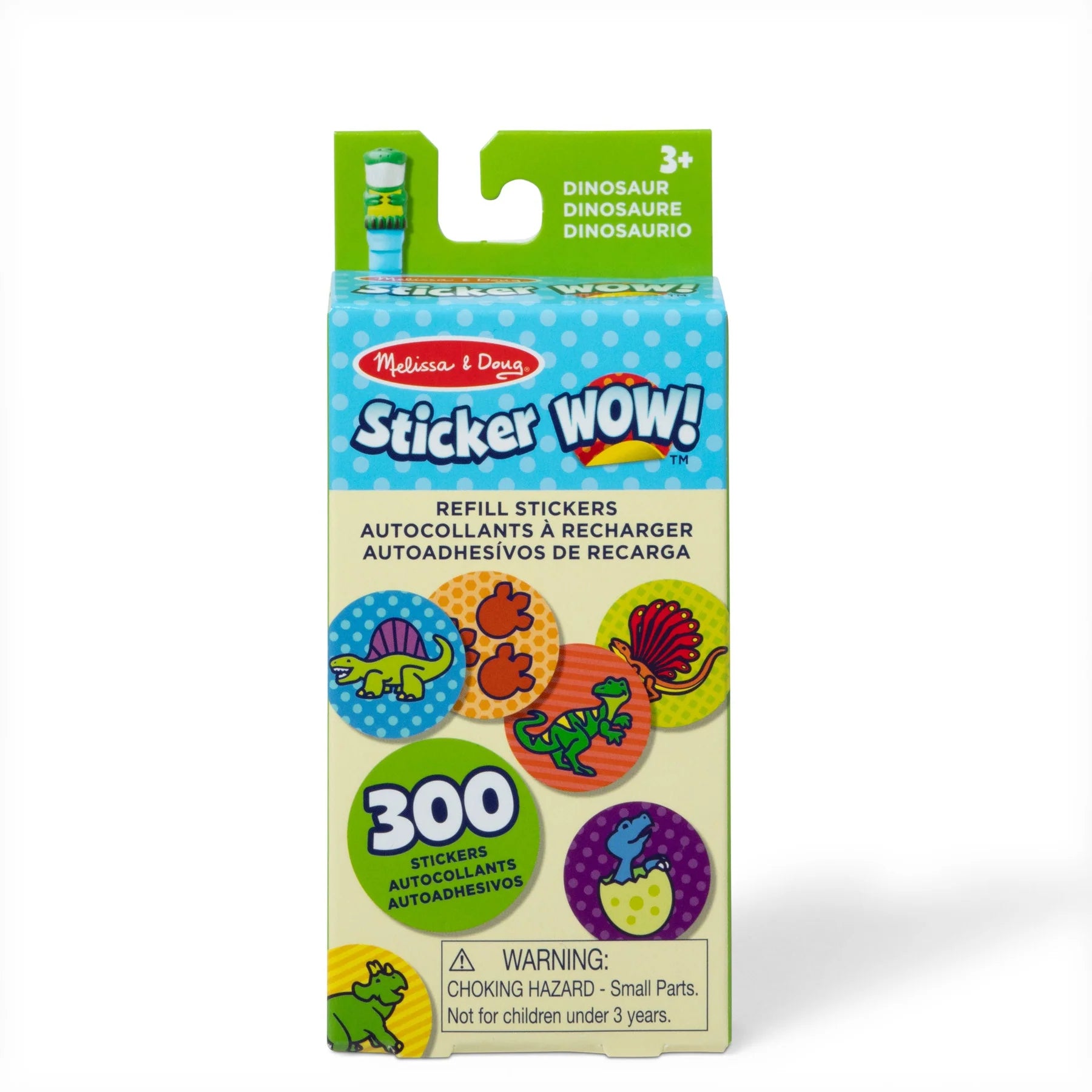 Dinosaur Stickers for Kids - M&D Sticker Wow! Refill Pack - Fun & Educational Stickers for Scrapbooks, DIY Crafts, and School Projects