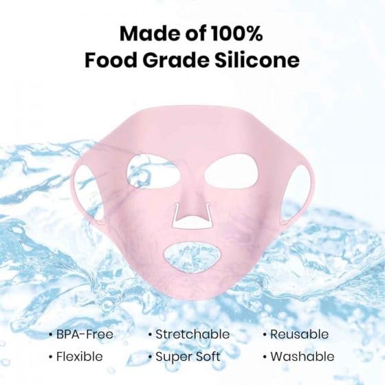 Reusable Silicone Face Mask Cover - Moisturizing Skin Care Wrap for Sheet Masks | Prevents Evaporation | Spa & Night Skincare Routine