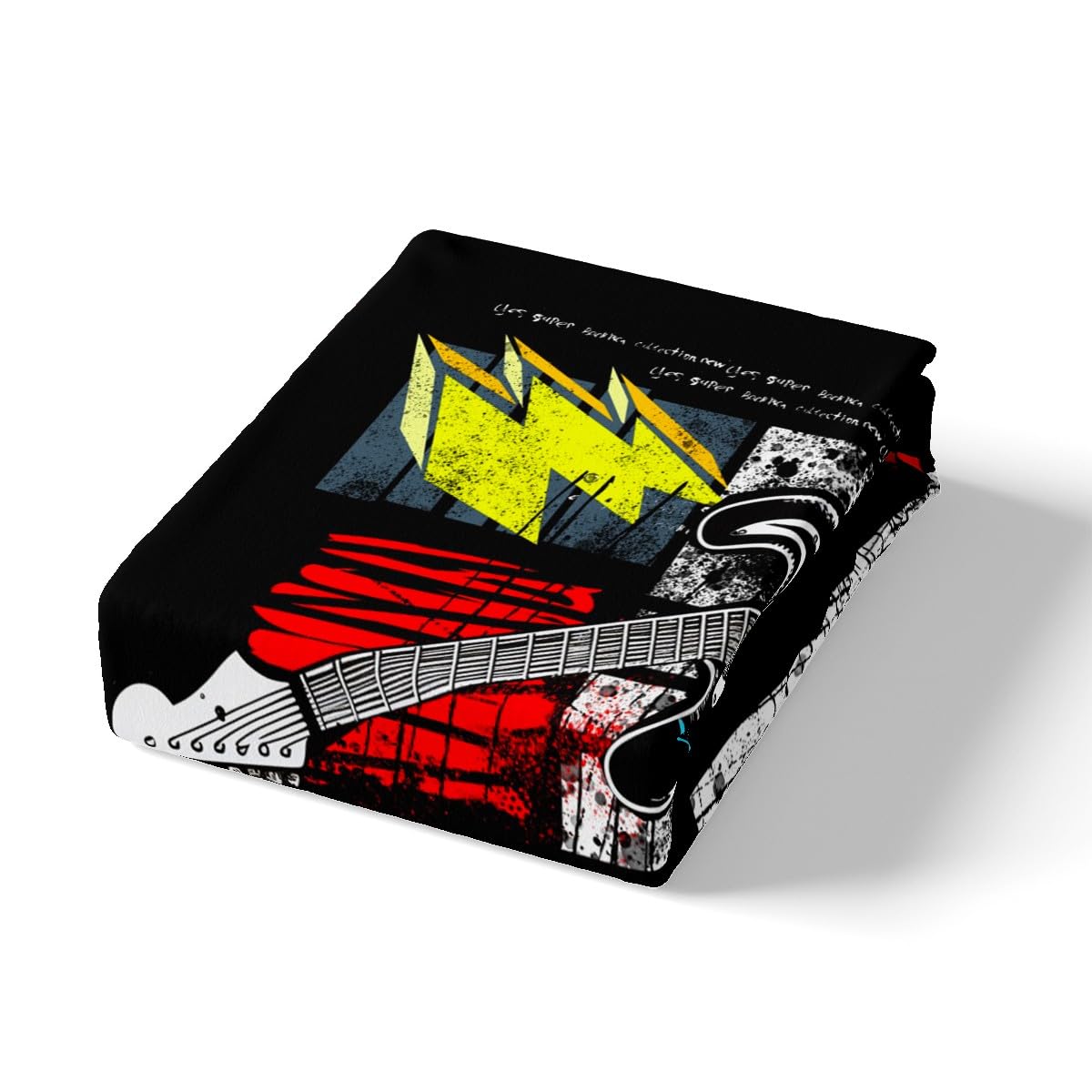 Manfei Rock Roll Duvet Cover Set Twin Size - Music Theme Guitar Headset Bedding for Kids Boys Teens - Graffiti Style Comforter Cover with Pillowcase (No Filler) - Perfect for Rock Music Lovers' Bedroom Decor & Teen Boy's Themed Room