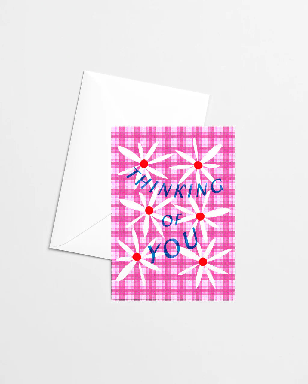 Thinking of You Greeting Card - Handmade Risograph Print - Perfect for Birthdays, Anniversaries & Just Because Cards