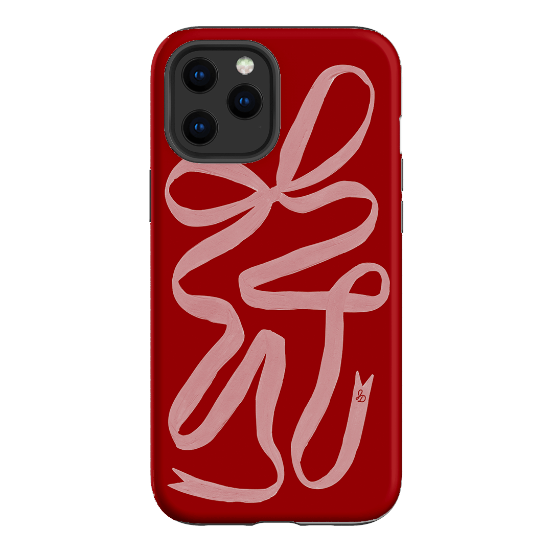 Cupid's Bow Ribbon Phone Case for iPhone & Samsung - Elegant Valentine's Day Gift for Her, Romantic Couple Accessory | Perfect for Dating, Anniversaries & Special Occasions