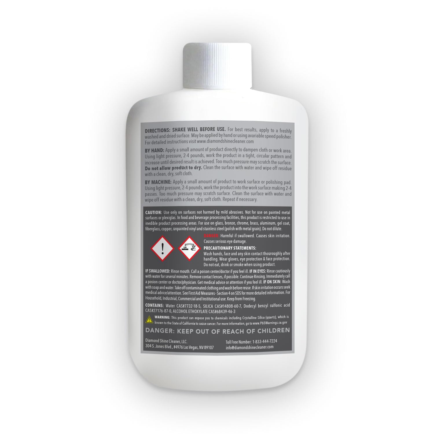 Diamond Shine Kitchen Cleaner - Powerful Cleaner & Polish for Glass, Ceramic Cooktops & Stainless Steel - Restores Shine - 10 oz Bottle - Perfect for Stovetops, Ovens & Kitchen Appliances
