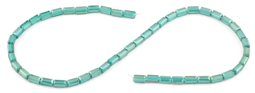 4x8mm Emerald Green Rectangle Faceted Crystal Beads for Jewelry Making - DIY Bracelets, Necklaces, Earrings & Craft Projects - Perfect for Beading, Scrapbooking & Gift Making