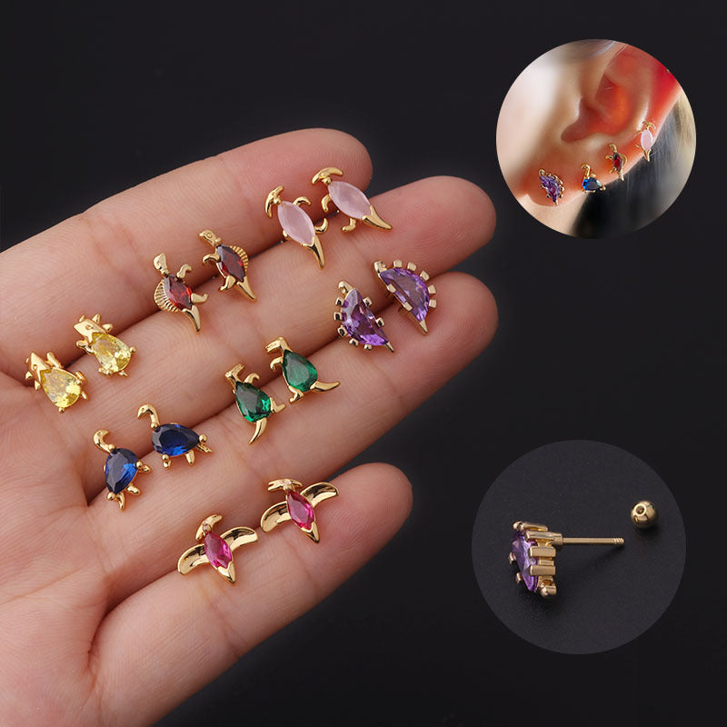 20G Cartilage Tiny Stud Earrings - Flat Back Helix Earrings for Women | HSPJ610 | Perfect for Daily Wear, Piercing Healing & Fashion Accessories