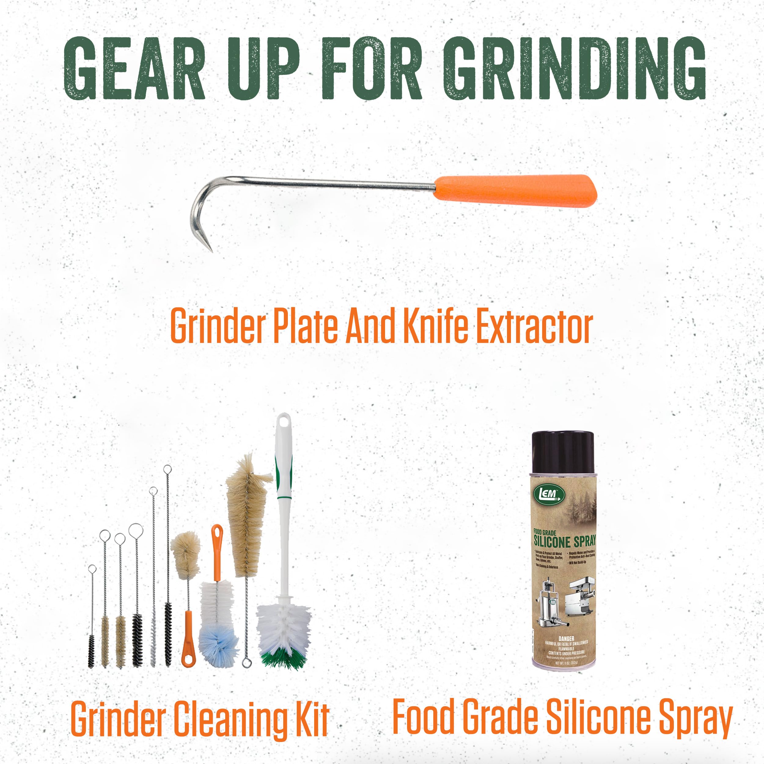 LEM Products #32 DualGrind Adapter - Stainless Steel Meat Grinder Attachment for KitchenAid Mixers - Professional Grade Meat Processing Tool for Home Butchers & Commercial Kitchens - Perfect for Grinding Beef, Pork, Venison & Sausage Making