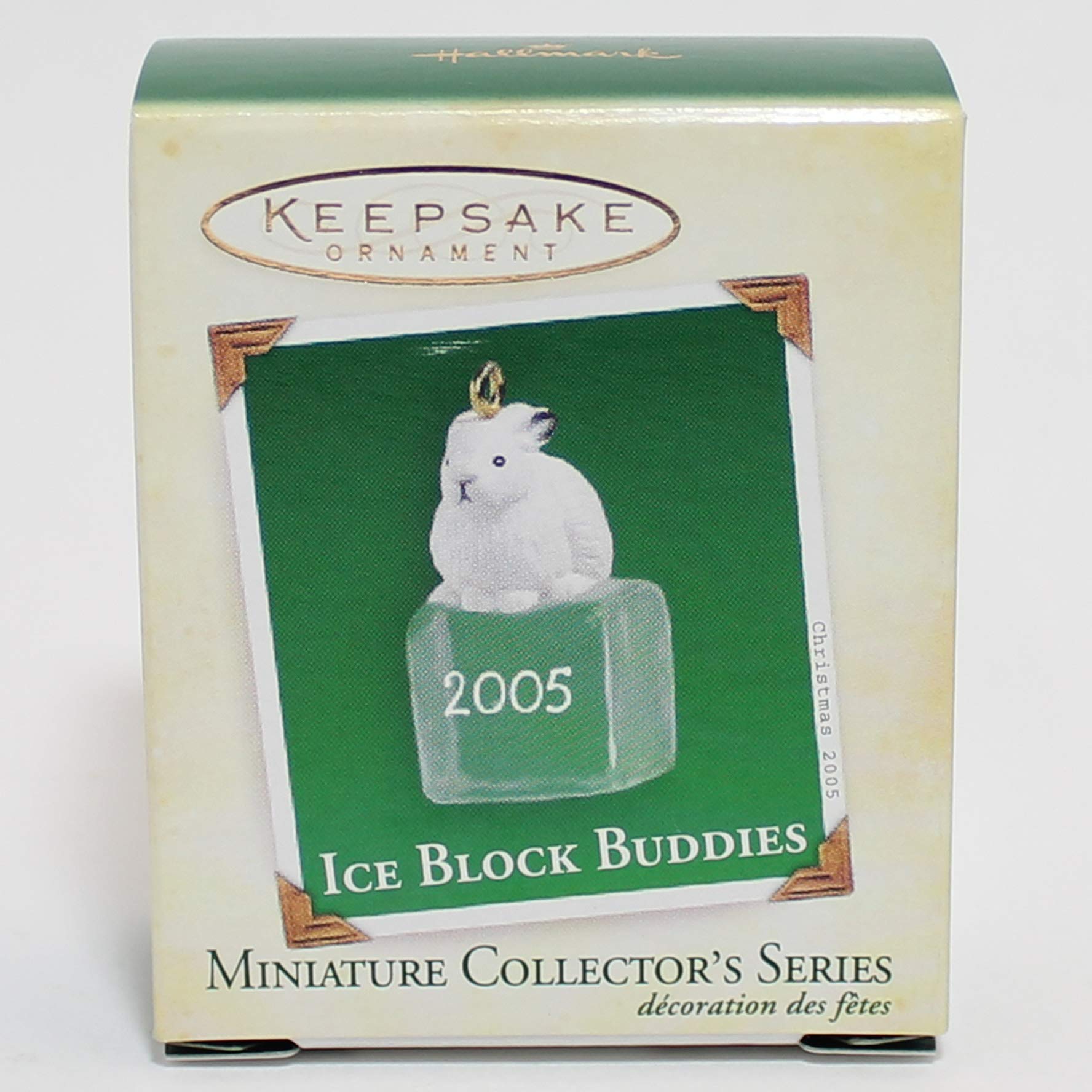Hallmark Ice Block Buddies - 2005 Bunny Miniature Christmas Ornament - Perfect for Tree Decor, Gift Giving & Holiday Collectibles