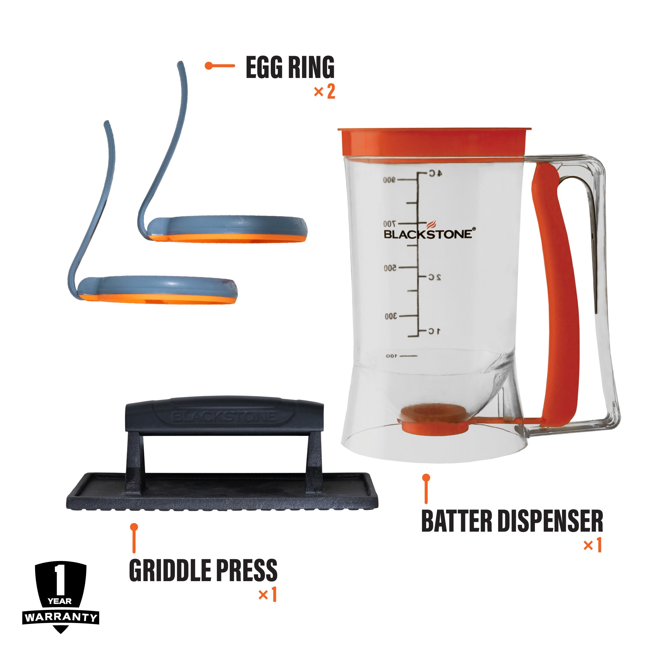 4-Piece Professional Breakfast Kit - Non-Stick Frying Pan, Spatula, Whisk & Tongs - Perfect for Pancakes, Eggs & Omelets - Ideal for Home Cooks & Professional Chefs