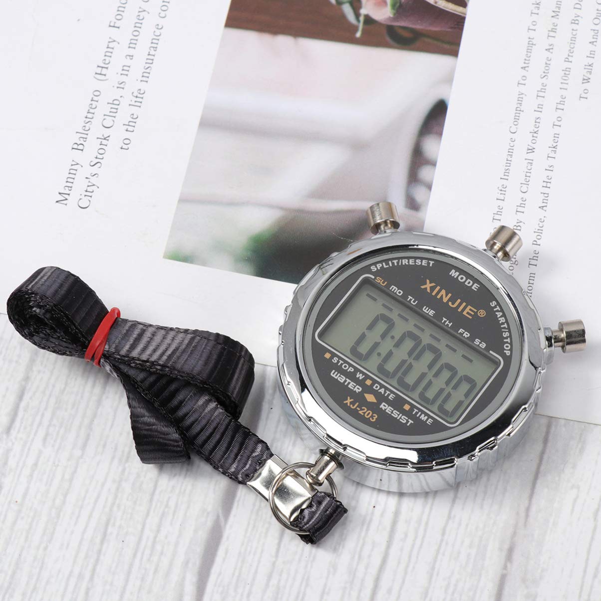 ULTECHNOVO Digital Stopwatch - Extra Large LCD Display, Waterproof Metal Chronograph with Big Buttons for Sports, Running, Swimming & Fitness Training | Handheld Timer for Coaches, Athletes & Timekeeping