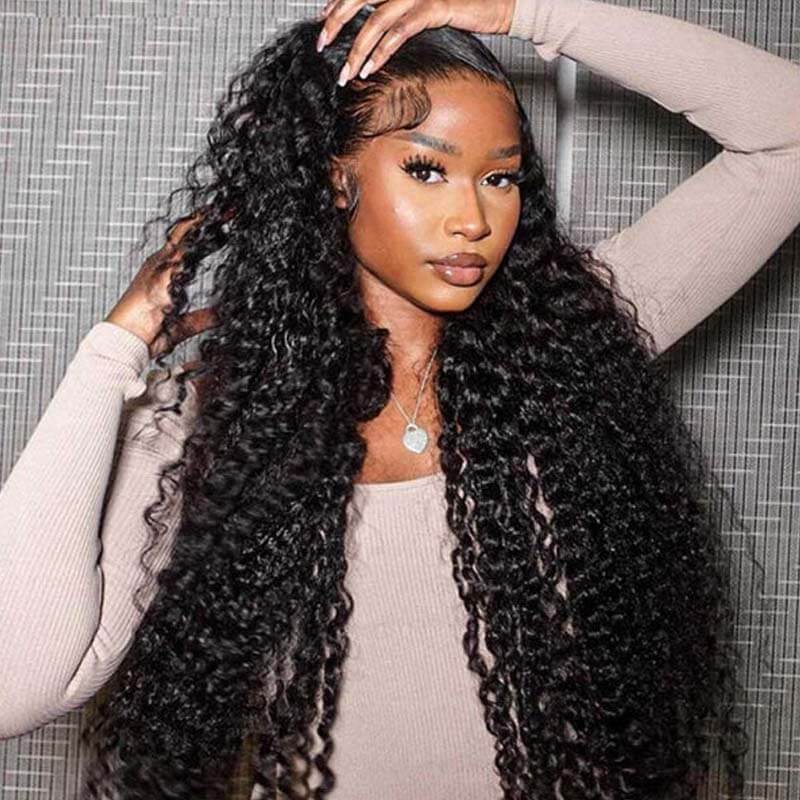 Eullair Wear and Go Glueless Wigs - 9x6 Lace Front Human Hair Wig with Bleached Knots & Pre-Plucked Hairline | Curly No Glue Lace Wig for Daily Wear, Parties & Special Occasions