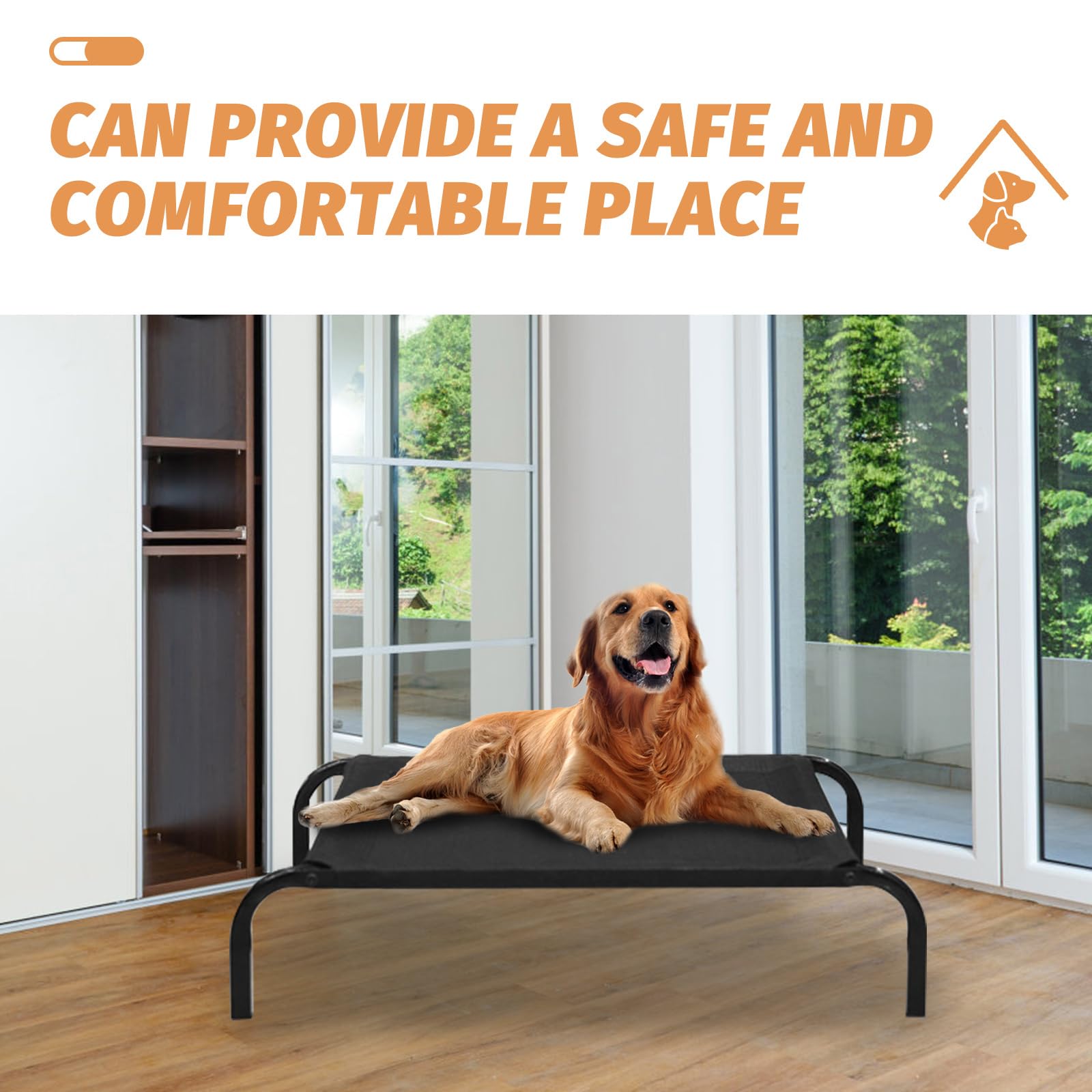 Breathable Elevated Pet Bed for Cats & Dogs - Indoor & Outdoor Use