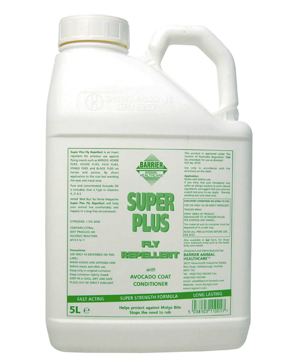 Barrier Super Plus Fly Repellent Spray - Effective Insect Protection for Outdoor Activities, Camping, and Backyard Gatherings