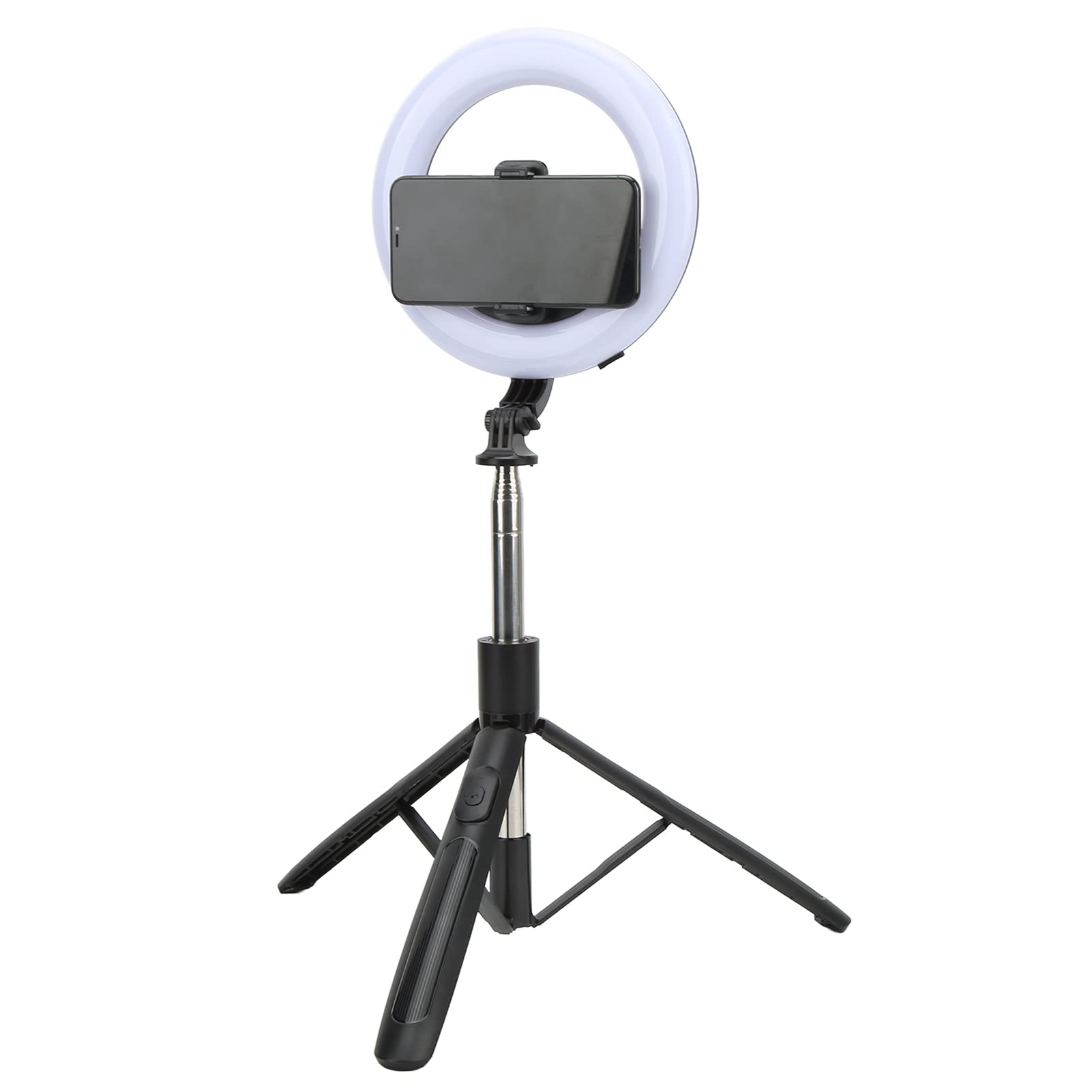 Cyrank 8 Inch Ring Light with Adjustable Tripod Stand & Phone Holder - Dimmable LED Selfie Ring Light for Live Streaming, YouTube Videos, TikTok, Makeup & Photography