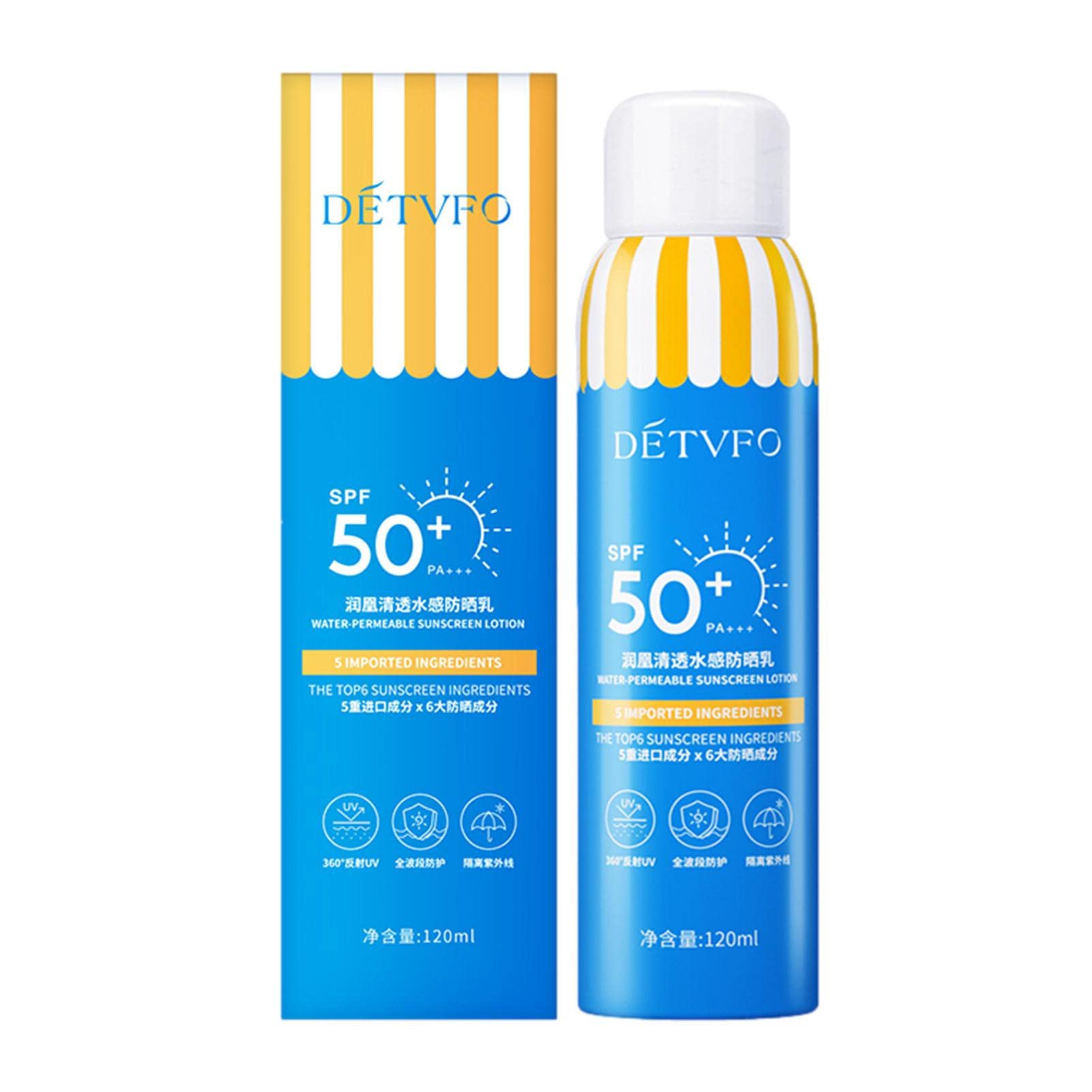 SPF 50 Mineral Sunscreen Spray - Natural & Safe Broad Spectrum Sunblock for Men & Women | Water Resistant, Oil-Free, Non-Greasy Formula | Perfect for Beach, Swimming, Outdoor Sports & Daily Sun Protection