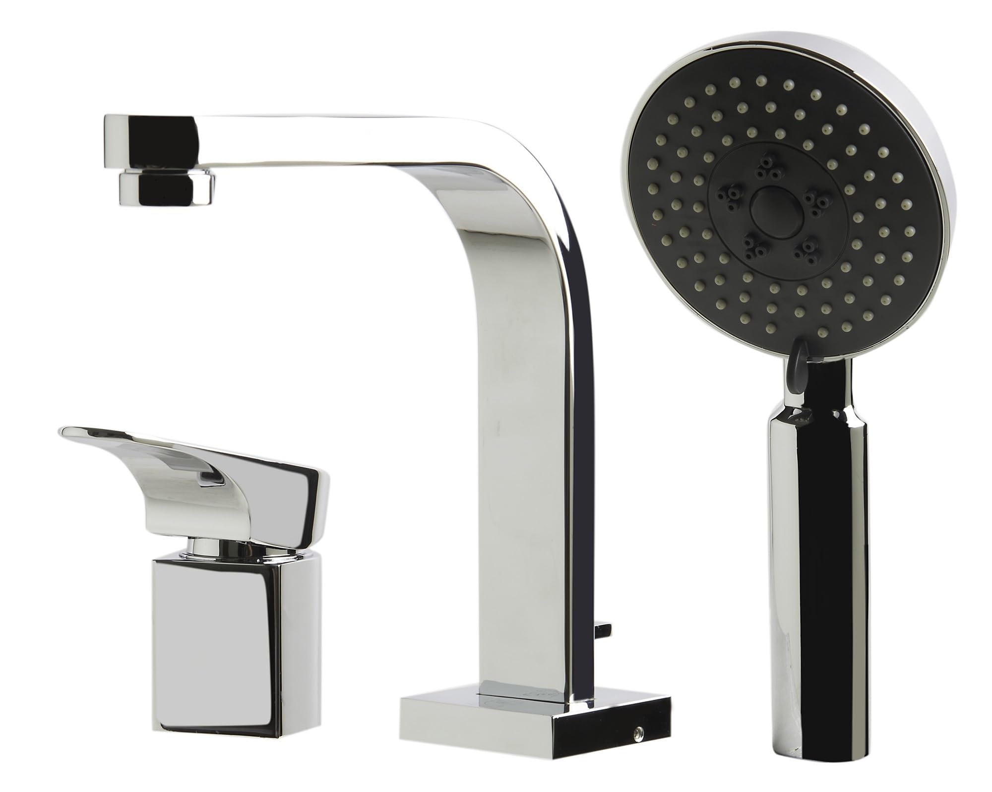 ALFI AB2703-PC Single Lever Bathroom Faucet with Pull-Out Shower Head - Polished Chrome Finish for Modern Bathroom & Vanity Sink Installation