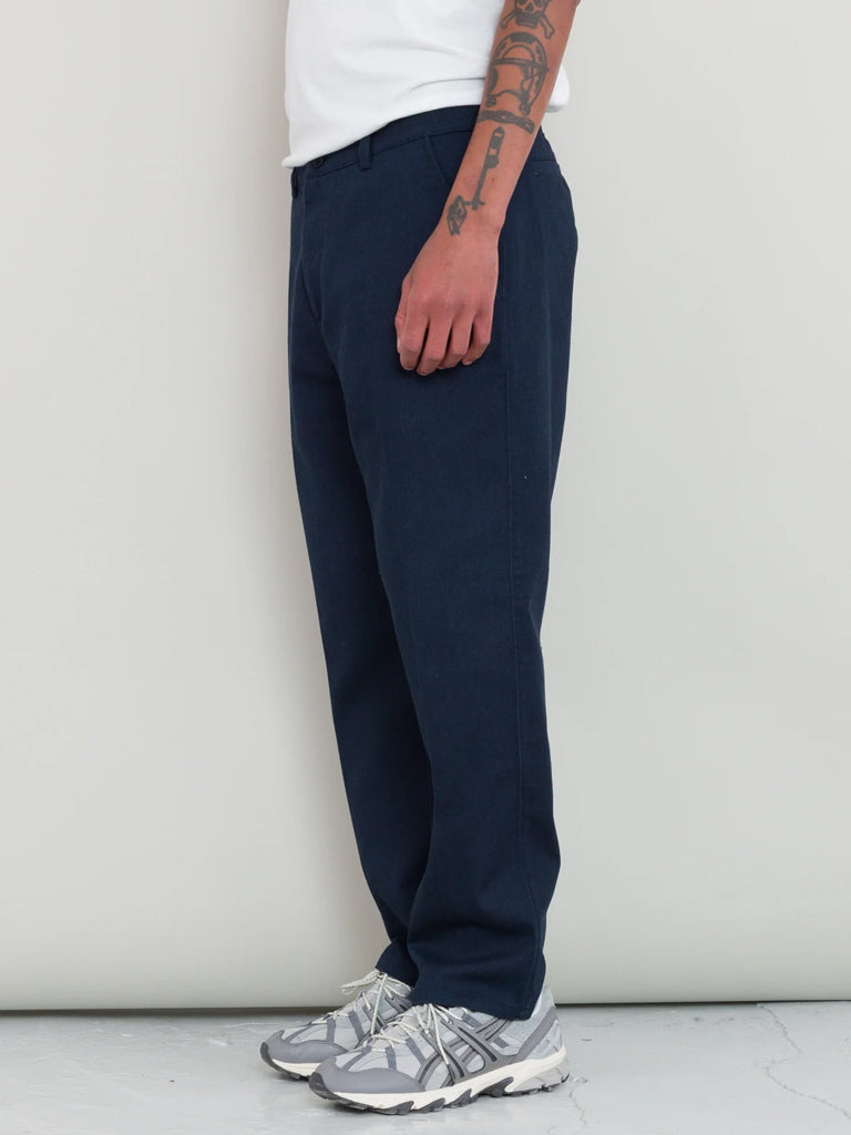 Stylish Navy Slim Leg Trousers for Women - Comfortable Office Pants & Casual Wear - Perfect for Business, Travel & Everyday Outfits