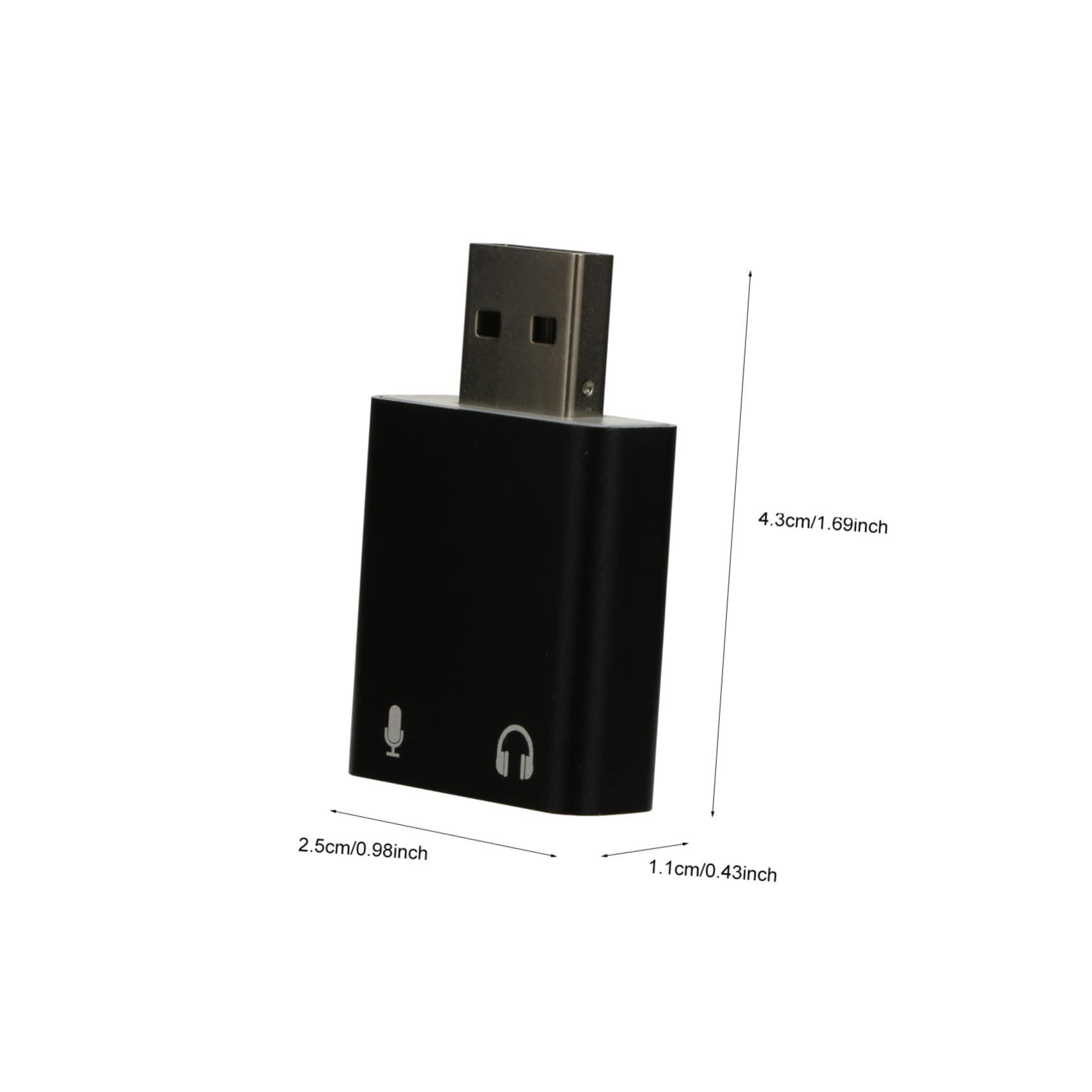 FELTECHELECTR USB External Sound Card for PC & Laptop - Aluminum Alloy USB Audio Adapter with Microphone Input, Stereo Sound Converter for Windows (Perfect for Gaming, Streaming & Online Meetings)