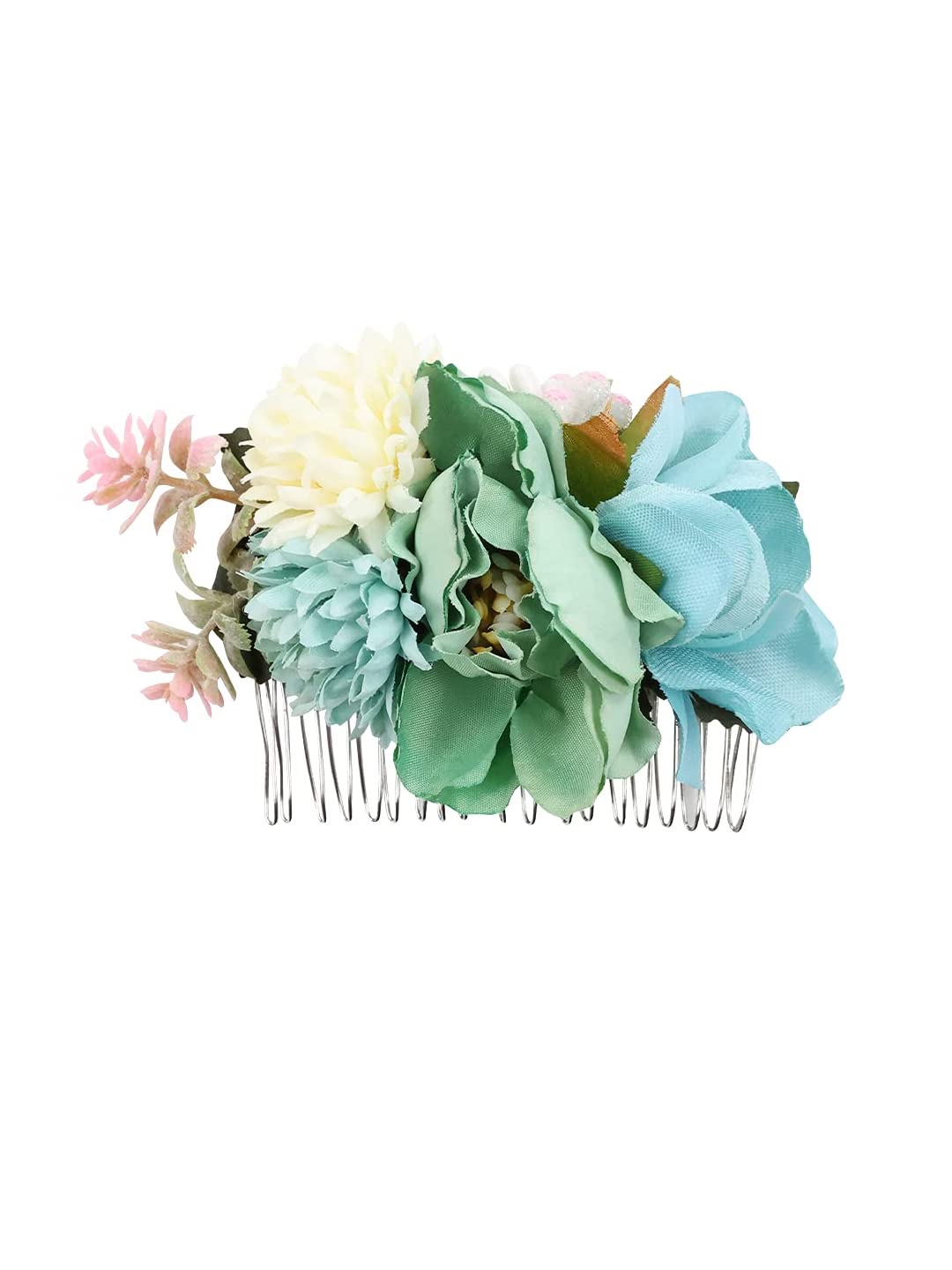 Sonpal Floral Hair Comb Pin for Women - Elegant Bridal Hair Clip, Side Comb, Hair Accessories for Women & Girls | Perfect for Weddings, Parties & Special Occasions