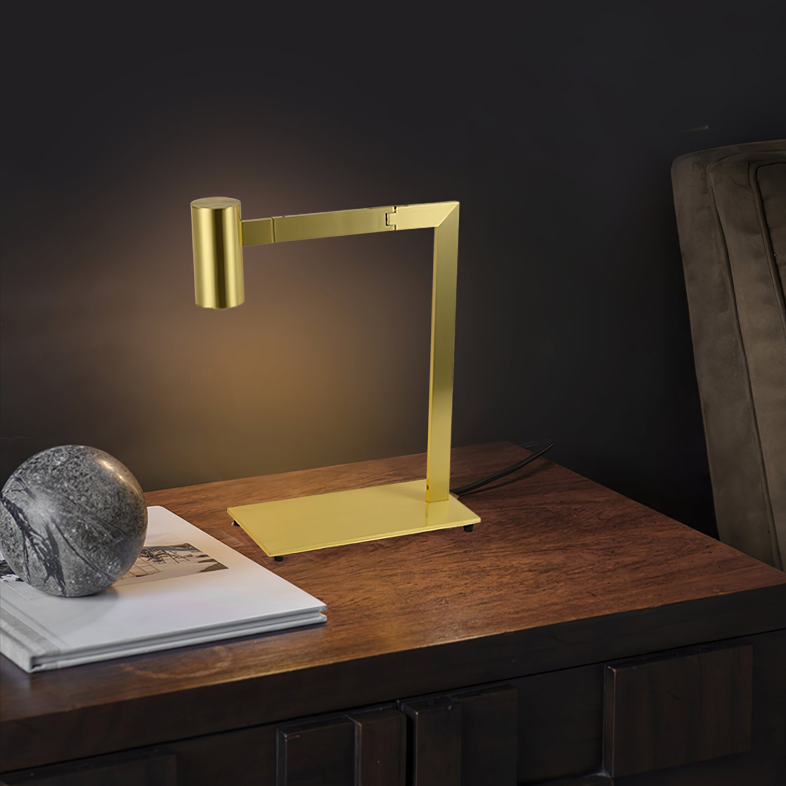 Mahari Table Lamp - Modern LED Nightstand Light with Touch Control, Dimmable for Bedroom, Living Room & Office - Perfect for Reading, Relaxing & Decor
