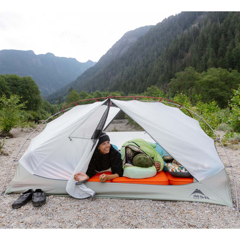 MSR Elixir 4 Person Backpacking Tent - Lightweight Waterproof Camping Tent for Hiking & Outdoor Adventures - Perfect for Family Camping, Backpacking Trips & Wilderness Exploration