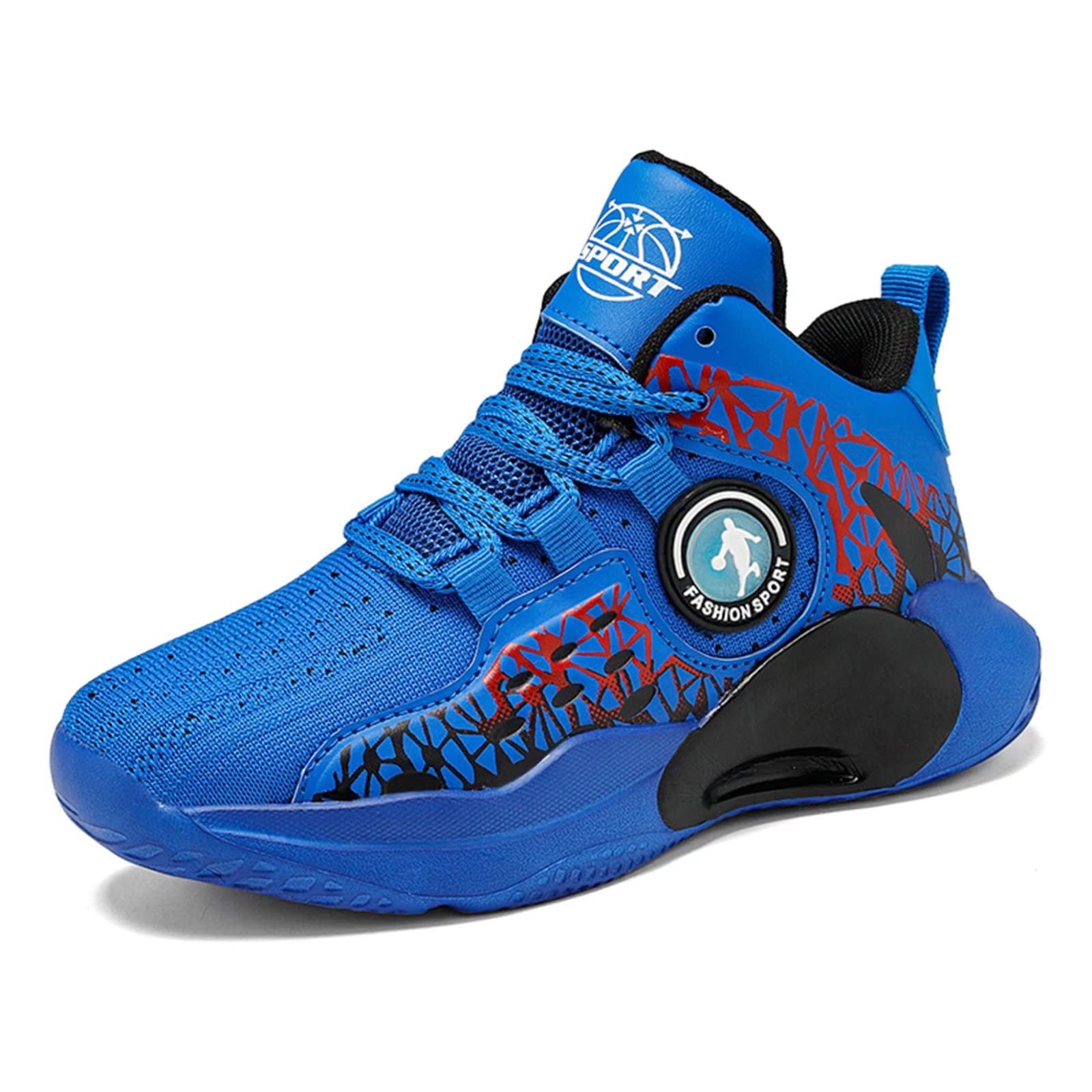PTYIBO High Top Basketball Shoes for Kids - Boys & Girls Athletic Sneakers for Court Play, Training, and Casual Streetwear Fashion