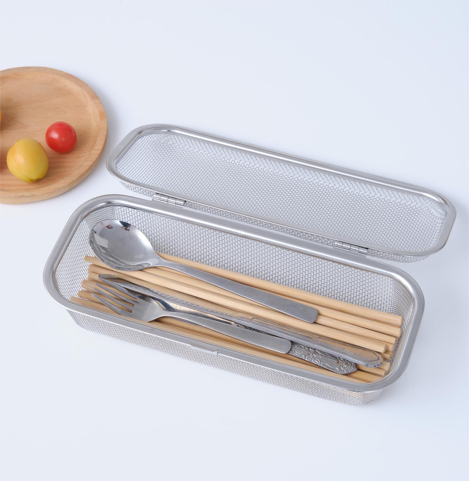 Stainless Steel Dishwasher Silverware Basket - Replacement Utensil Holder with Mesh Drain for Small Kitchen Items | Perfect for Organizing Cutlery, Baby Bottles & Kitchen Tools