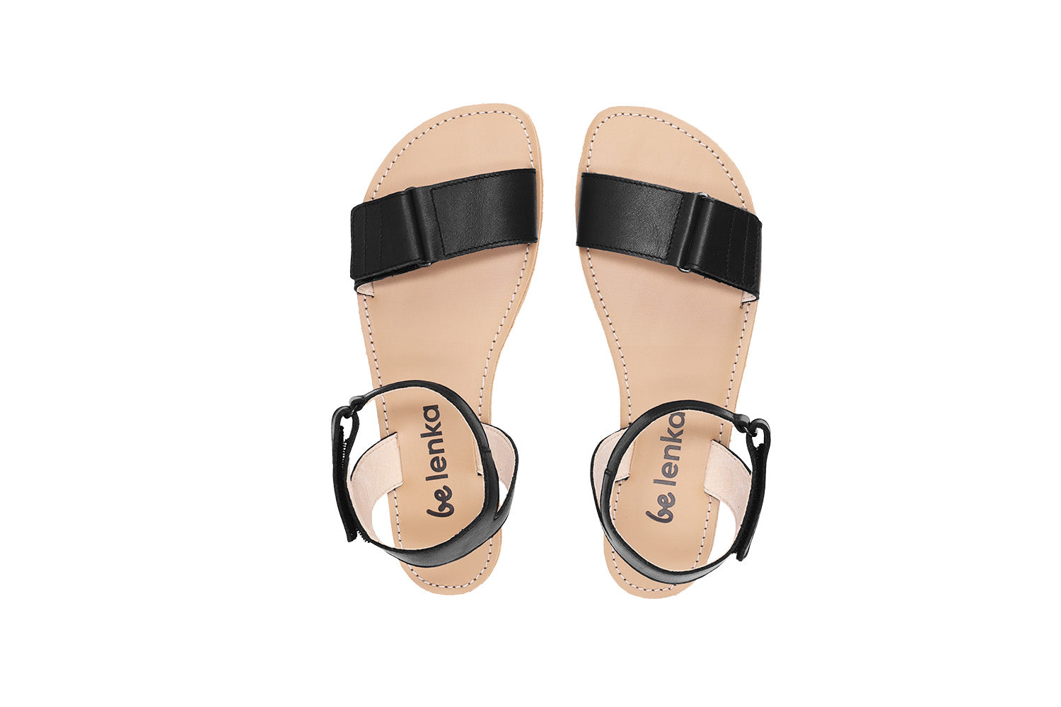 Barefoot Sandals for Women - Be Lenka Iris Black Minimalist Shoes | Comfortable & Lightweight for Yoga, Running, and Outdoor Activities