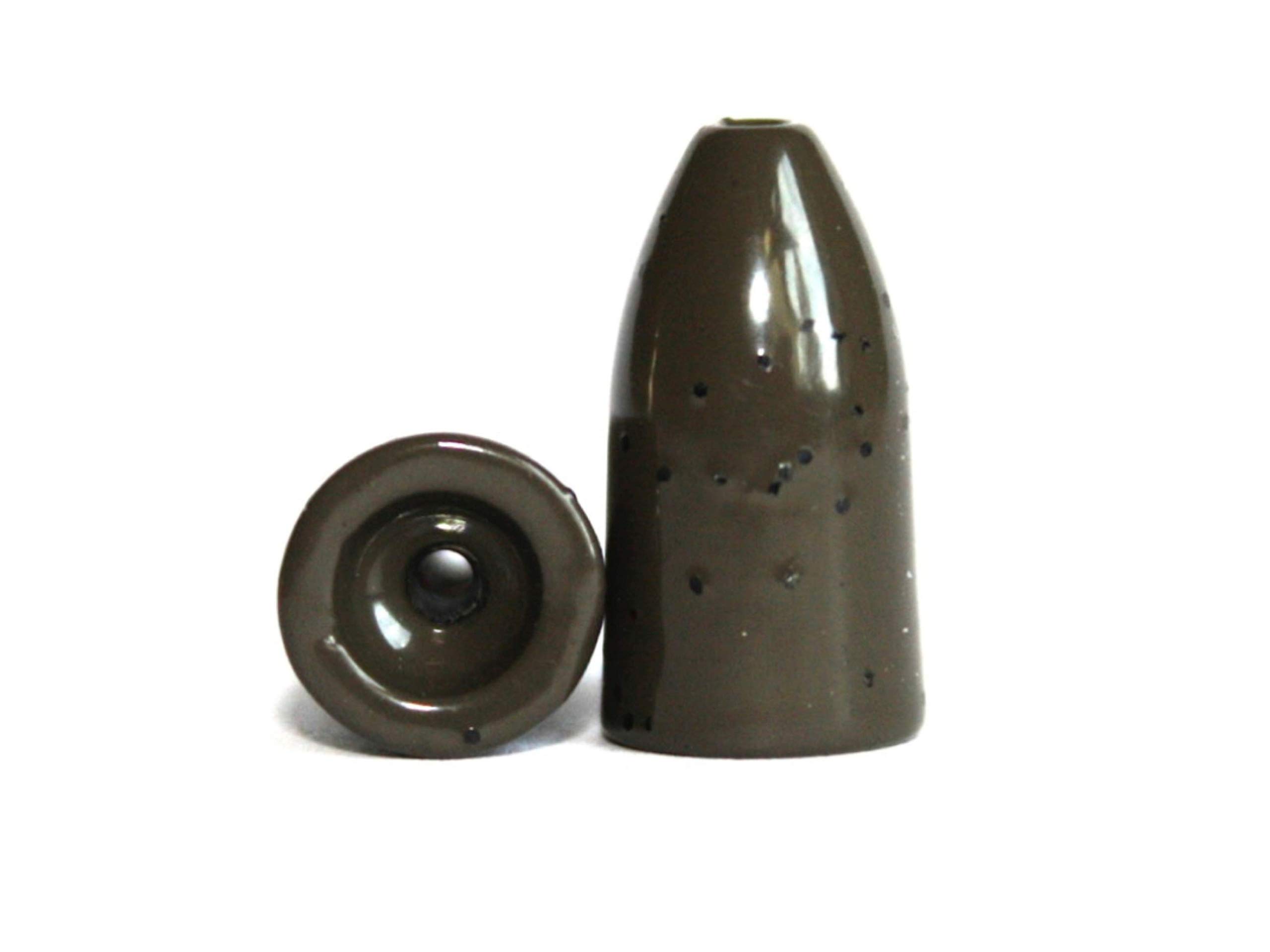 Green Pumpkin Tungsten Worm Weights for Bass Fishing - Premium Sinkers for Soft Plastic Baits | Ideal for Texas Rig, Carolina Rig & Flipping Techniques
