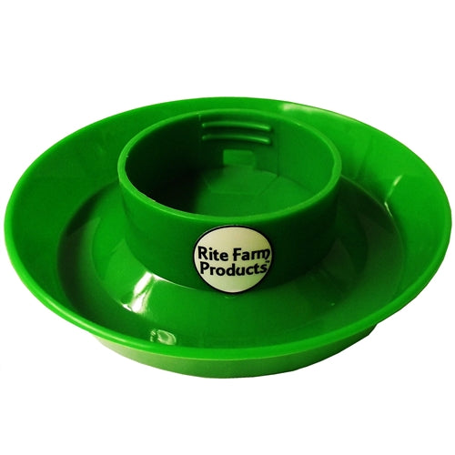 Rite Farm Products Green Chick Waterer & Quart Jar - Automatic Poultry Watering System for Baby Chicks, Ducks, and Small Birds - Perfect for Backyard Coops, Farms, and Pet Bird Care