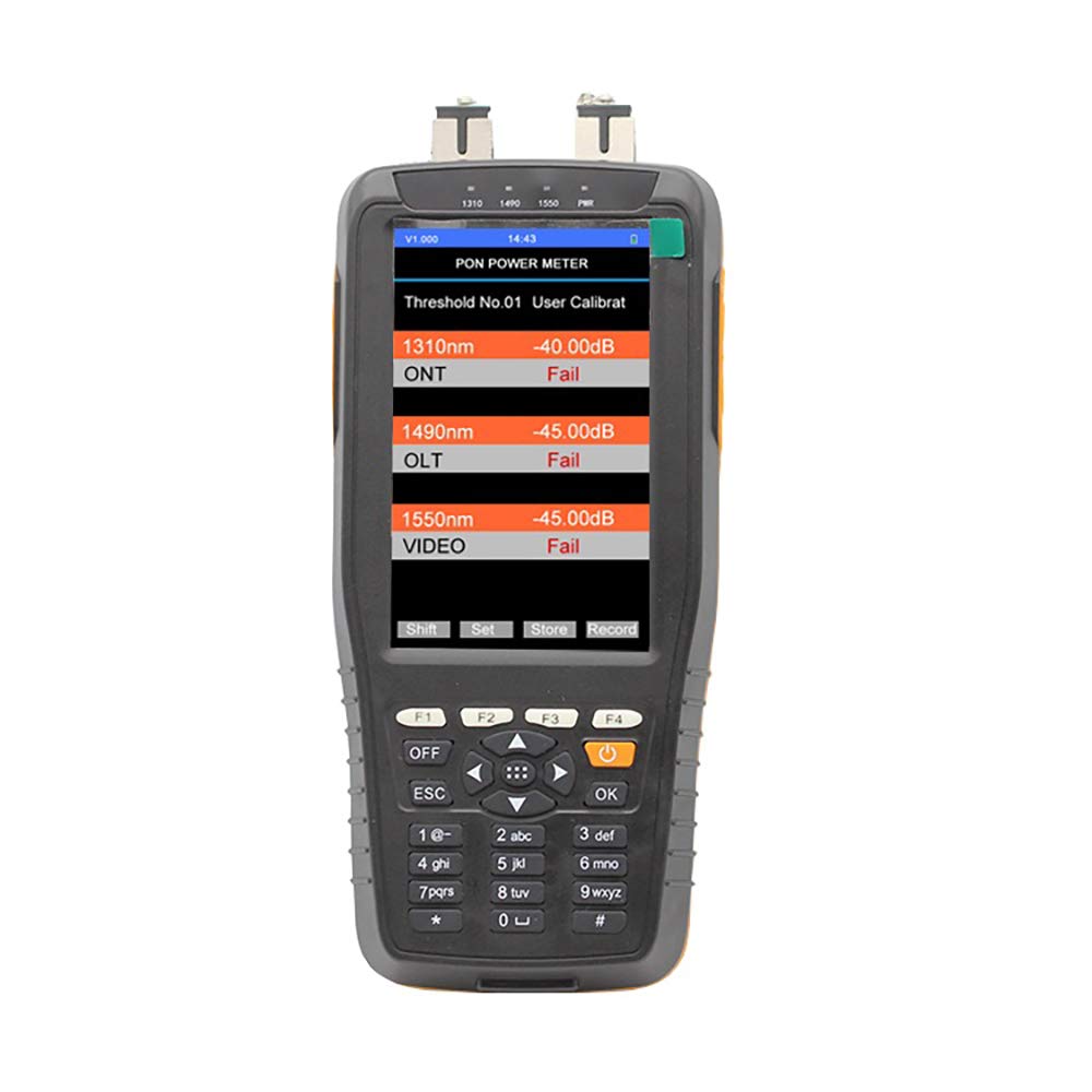 TM70B PON Power Meter with Visual Fault Locator - 3-in-1 Fiber Optic Tester for PON Network Installation & Maintenance | Perfect for FTTH, GPON, and EPON Testing in Telecom Engineering