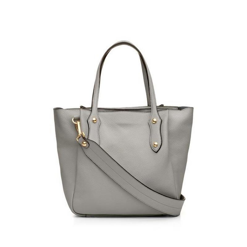 Gigi Leather Tote Bag for Women - Premium Ash Gray Work Tote - Spacious Handbag for Office, Travel & Everyday Use