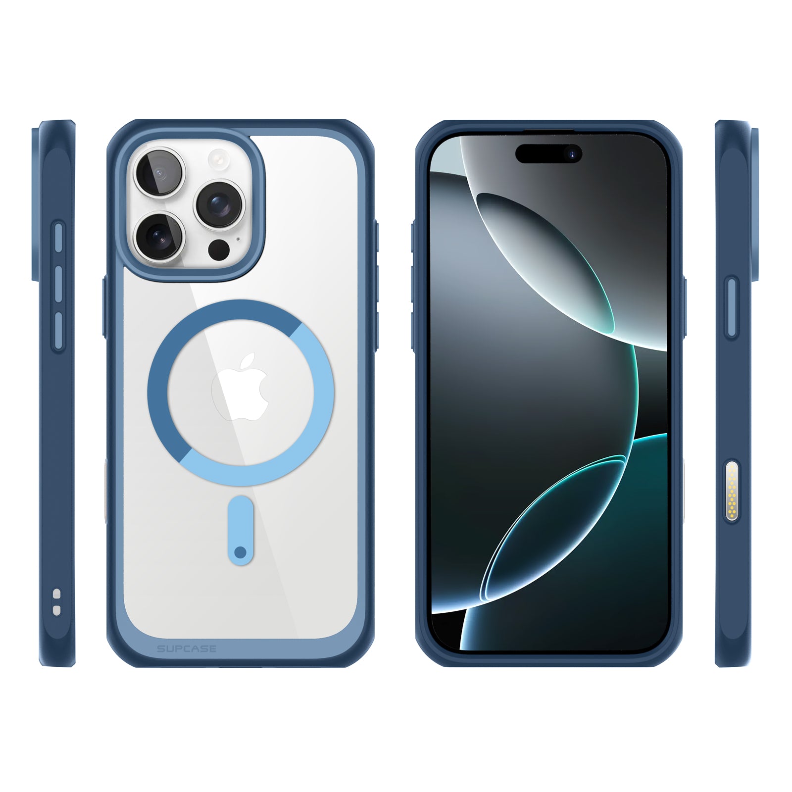 iPhone 16 Pro Max Case 6.9 Inch - Unicorn Beetle MAG Slim Clear Protective Cover with MagSafe & Camera Control Button - Shockproof Blue Phone Case for Daily Use, Travel & Outdoor Activities