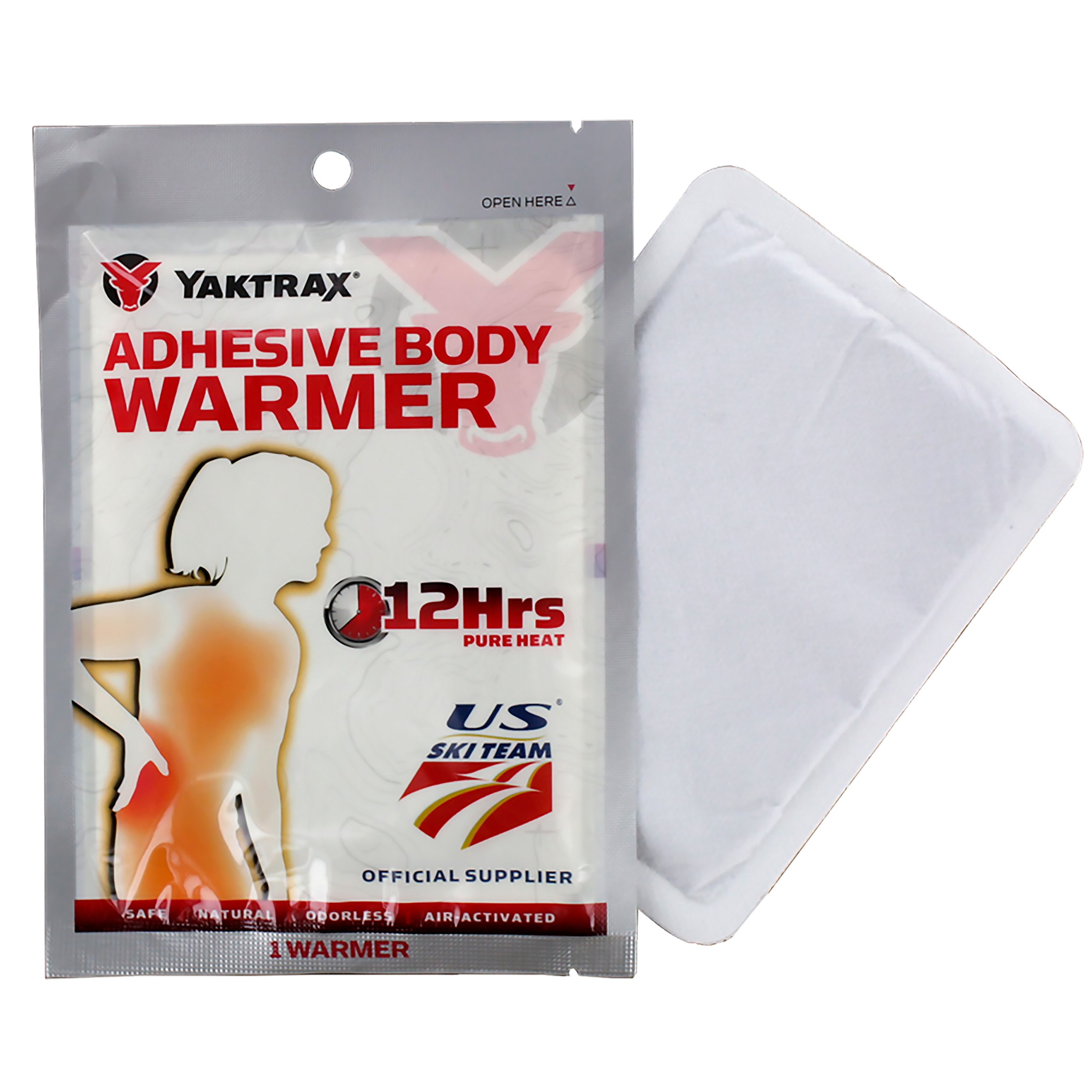 Yaktrax 12-Hour Adhesive Body Warmer Pads - Long Lasting Heat Therapy for Back Pain Relief & Muscle Soreness - Perfect for Outdoor Work, Winter Sports & Cold Weather Activities
