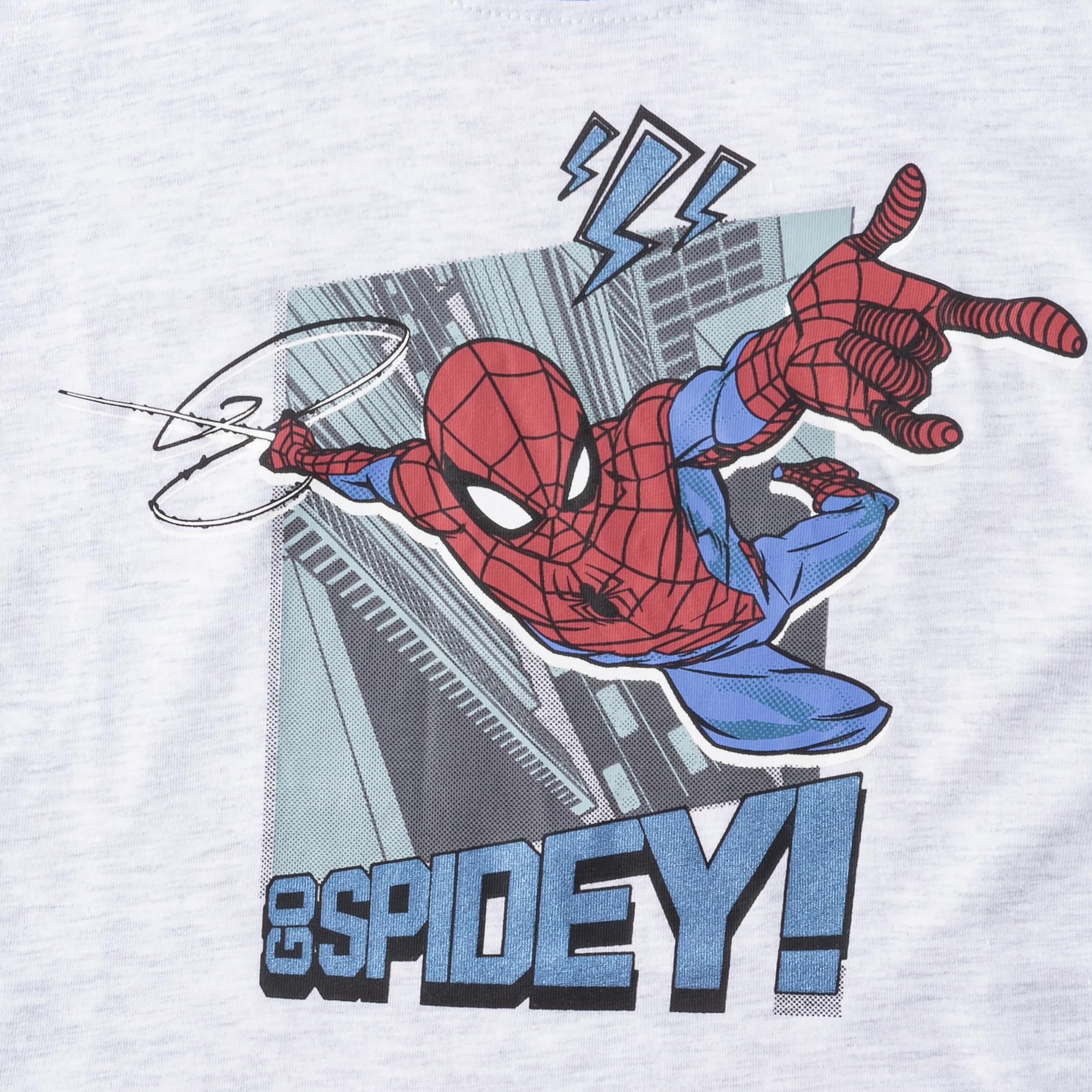 Marvel Spider-Man Boys 4-Piece Mix & Match T-Shirt and Shorts Set for Toddlers | Superhero Costume Outfit for Kids Birthday, Halloween & Cosplay