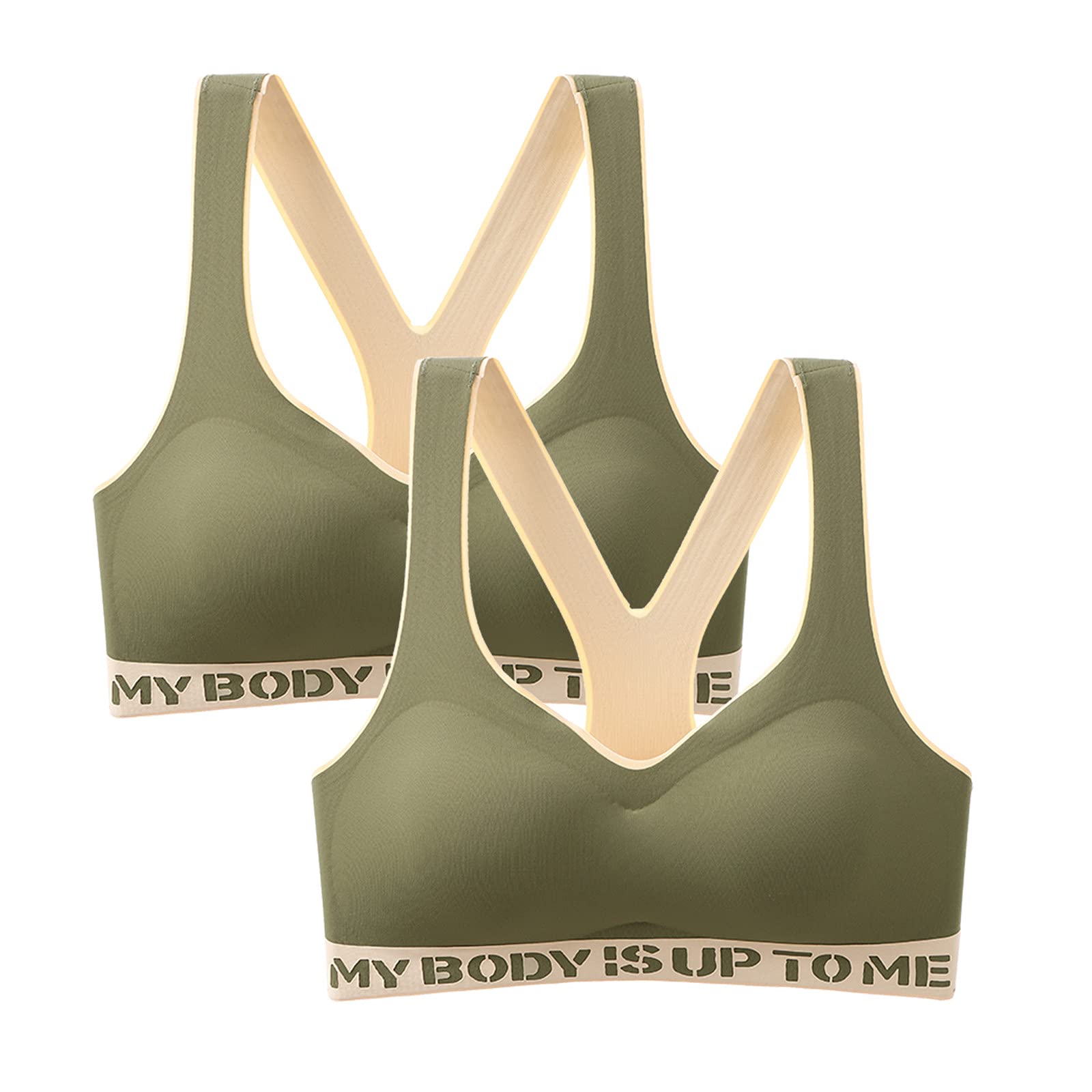 Hafidenty Women's 2-Pack High Support Sports Bras - Yoga, Gym, Running & Fitness Workout - Breathable Comfort for Large Size - Casual & Active Wear