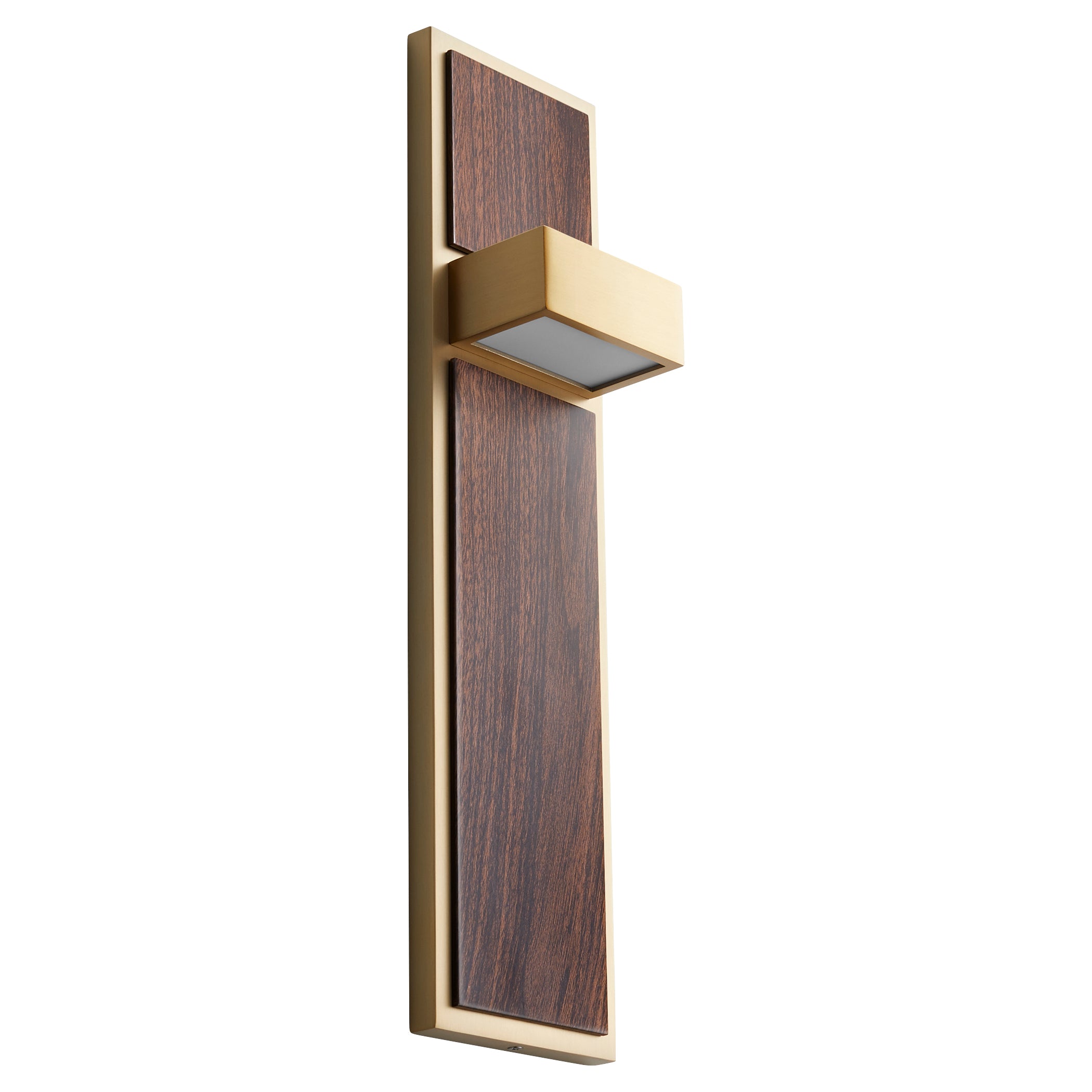 Oxygen Guapo 3 401 40 Sconces - Aged Brass with Walnut Finish | Vintage Wall Lighting for Living Room, Bedroom & Hallway