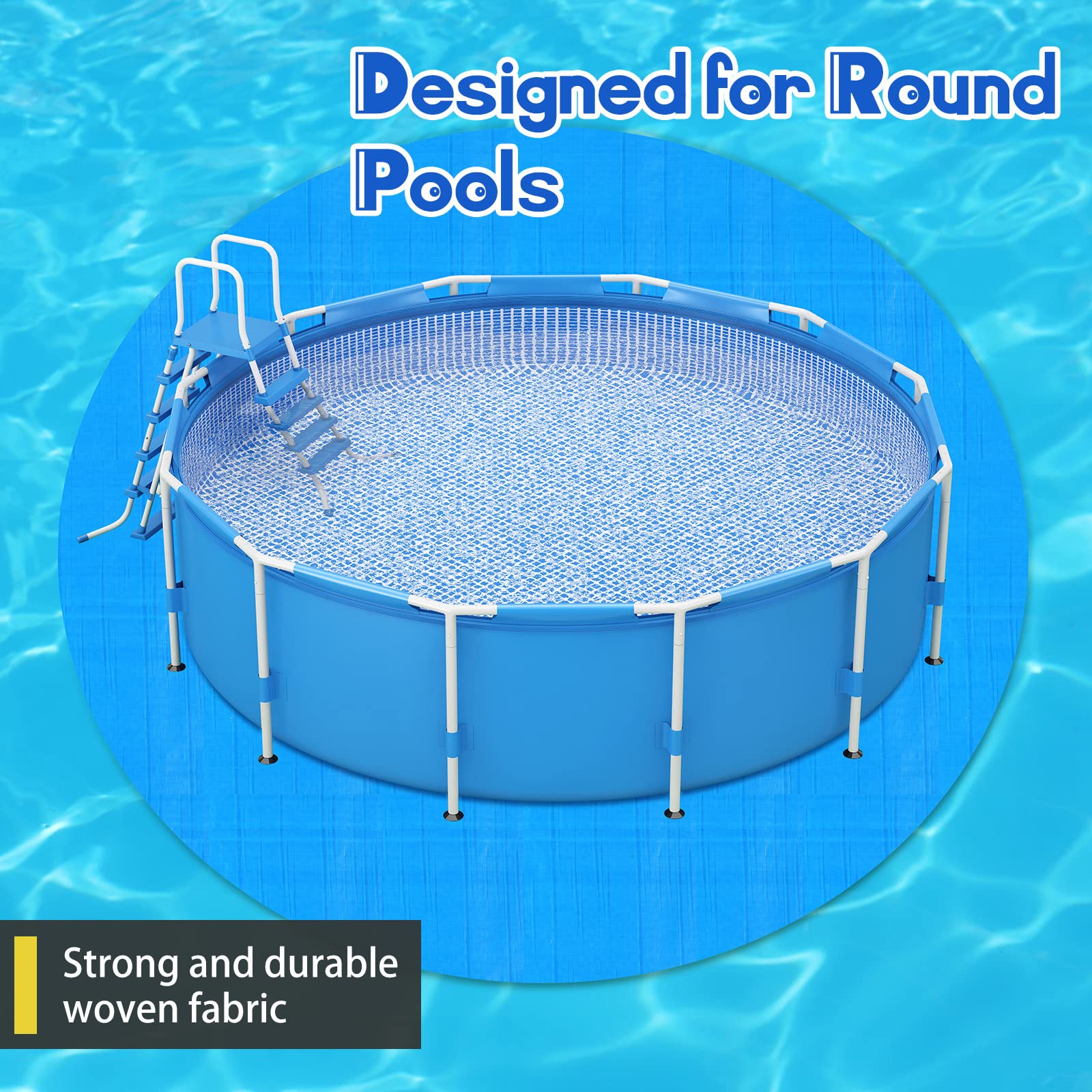 **24 Ft Round Above Ground Pool Liner Pad - Heavy Duty Swimming Pool Ground Cloth Protector Mat Prevents Punctures & Extends Pool Life - Perfect for Backyard, Inflatable & Metal Frame Pools**