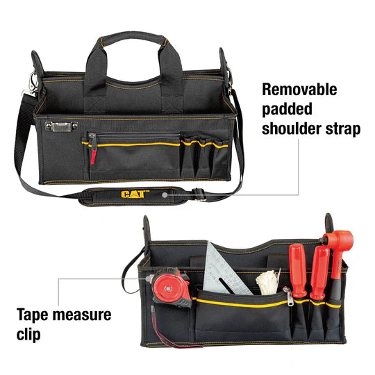 17 Inch Tech Tool Tote with Storage Cases - Durable Organizer for Electricians & DIY Projects - Perfect for Work, Home & On-the-Go Repairs