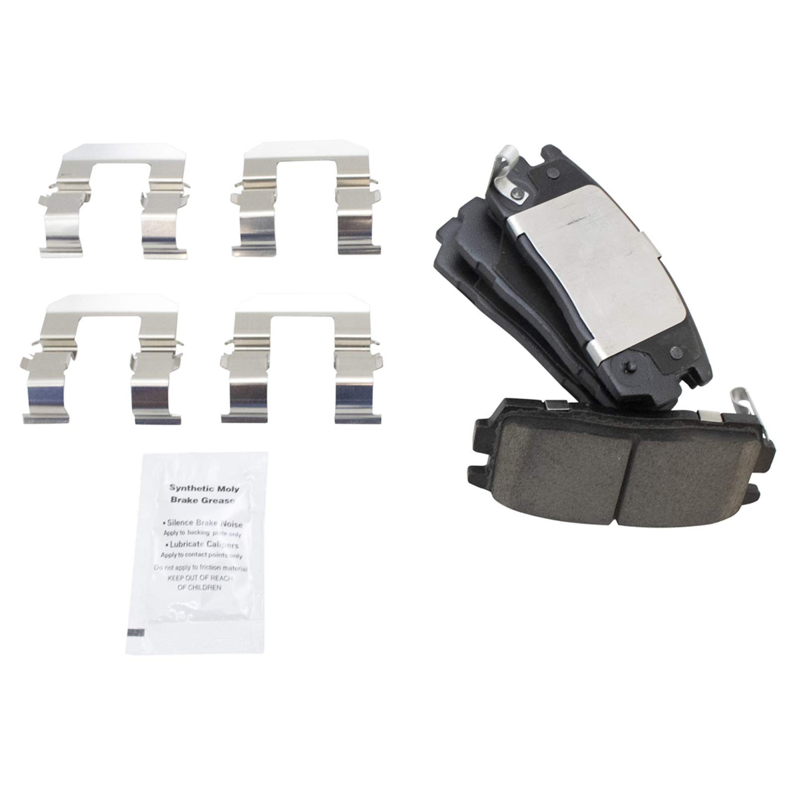 TRQ Rear Brake Pad and Rotor Kit with Ceramic Brake Pads - Compatible with 2010-2017 Chevrolet Equinox & GMC Terrain | Durable Braking Performance for City Driving and Highway Commutes