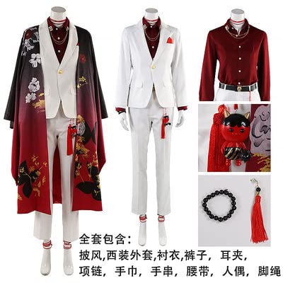 VTuber Vox Akuma Cosplay Costume - NIJISANJI Anime Kimono Outfit for Women & Men | Halloween Party, Convention, Live Stream Fancy Dress Suit with Shoes