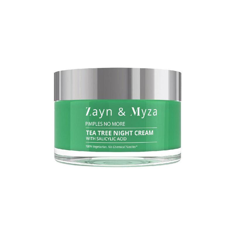 ZM Zayn & Myza Night Cream with Tea Tree & Salicylic Acid (50ml) - Acne Treatment, Oil Control & Skin Repair for Oily & Problem Skin - Perfect for Nighttime Skincare Routine