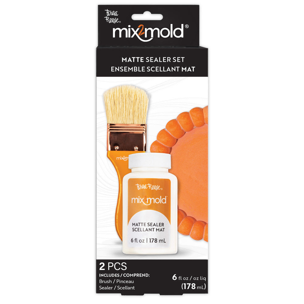Brea Reese Mix2Mold Matte Sealer - 6 fl oz with Brush | DIY Crafts, Resin Art, Jewelry Making & Home Decor Projects