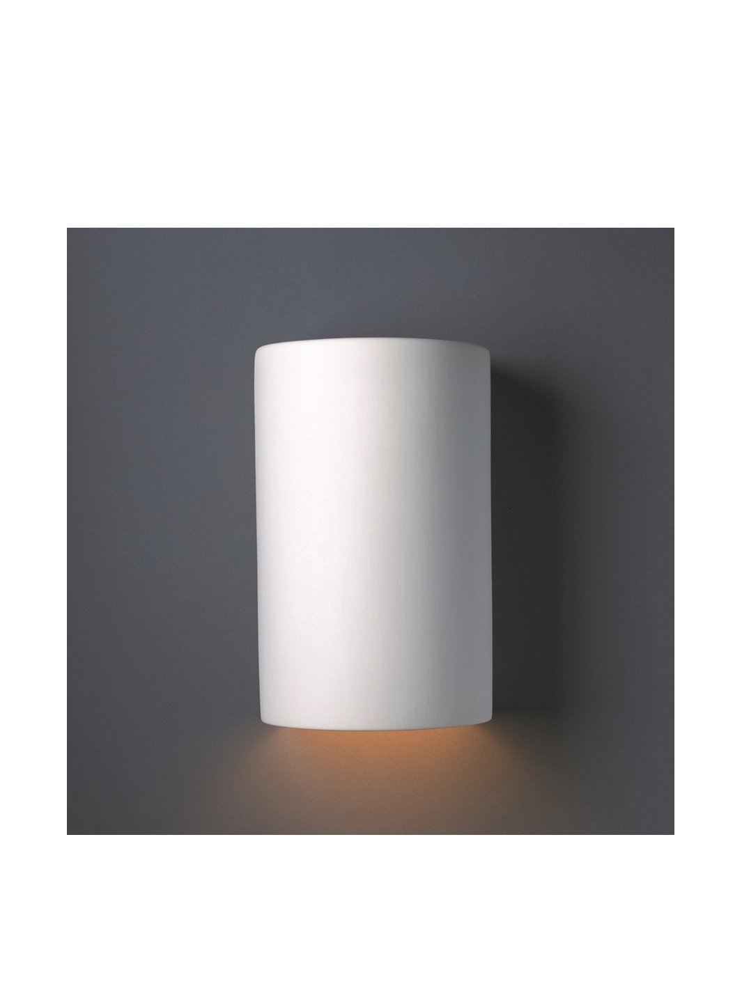 Justice Design Group Ambiance Collection 1-Light Wall Sconce in Bisque Finish - Elegant Lighting for Bedroom, Hallway & Living Room Decor