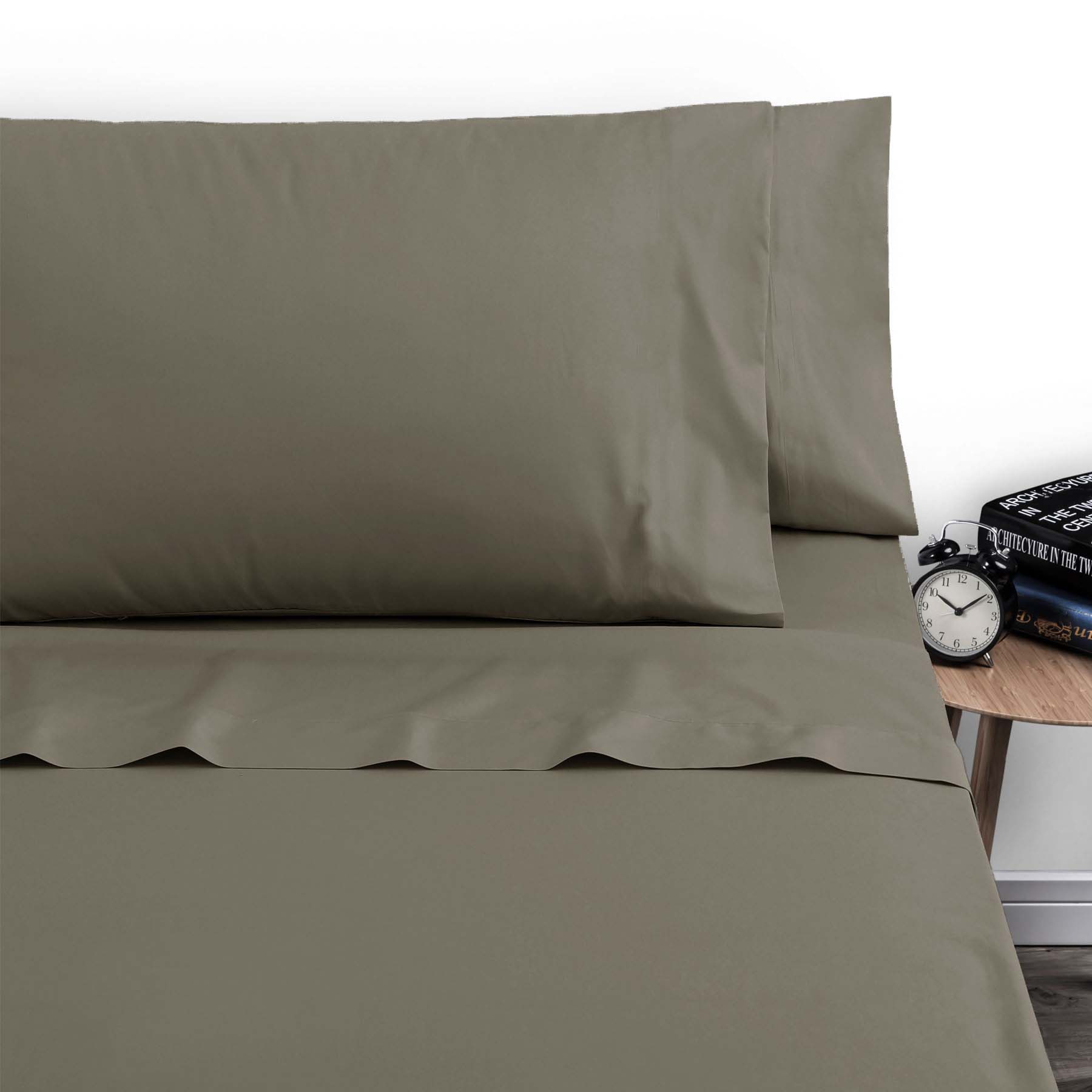Artex 250 Thread Count Polyester Cotton Blend Sheet Set - Single Size, Walnut Brown - Soft & Breathable Bed Sheets for Cozy Sleep & Home Decor